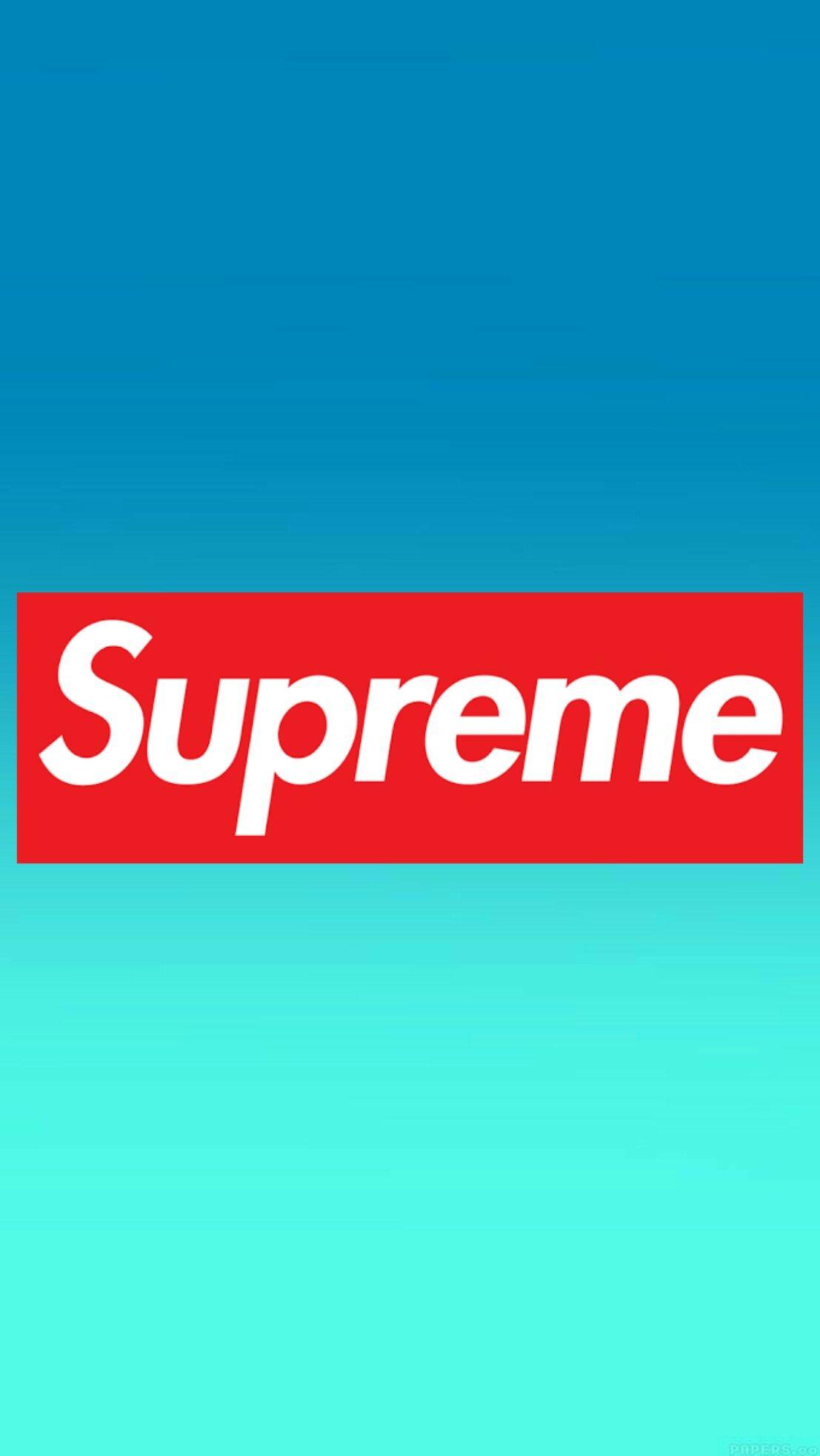 1107x1965 Supreme iPhone Teal Wallpaper