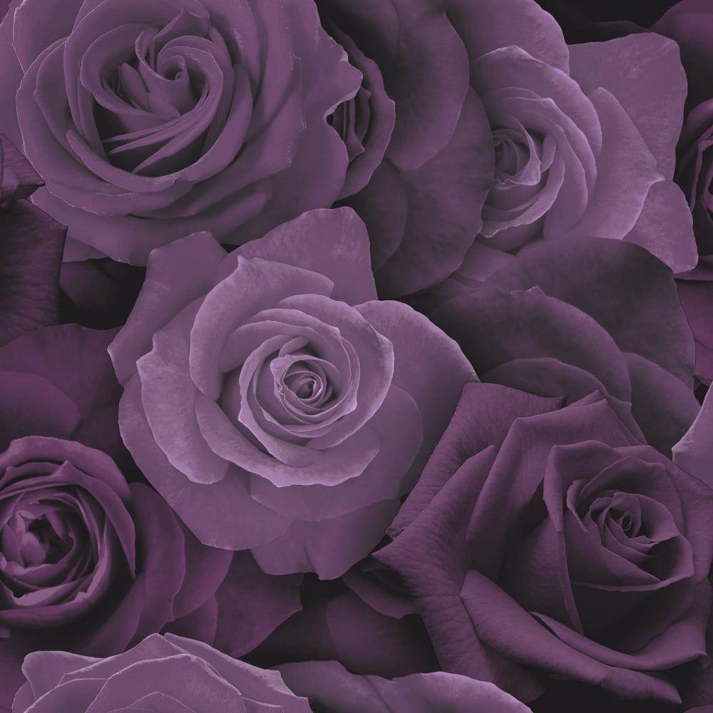 10M High-grade Rose Flower Pattern Flocking Wallpaper Roll Silver Color 10M 