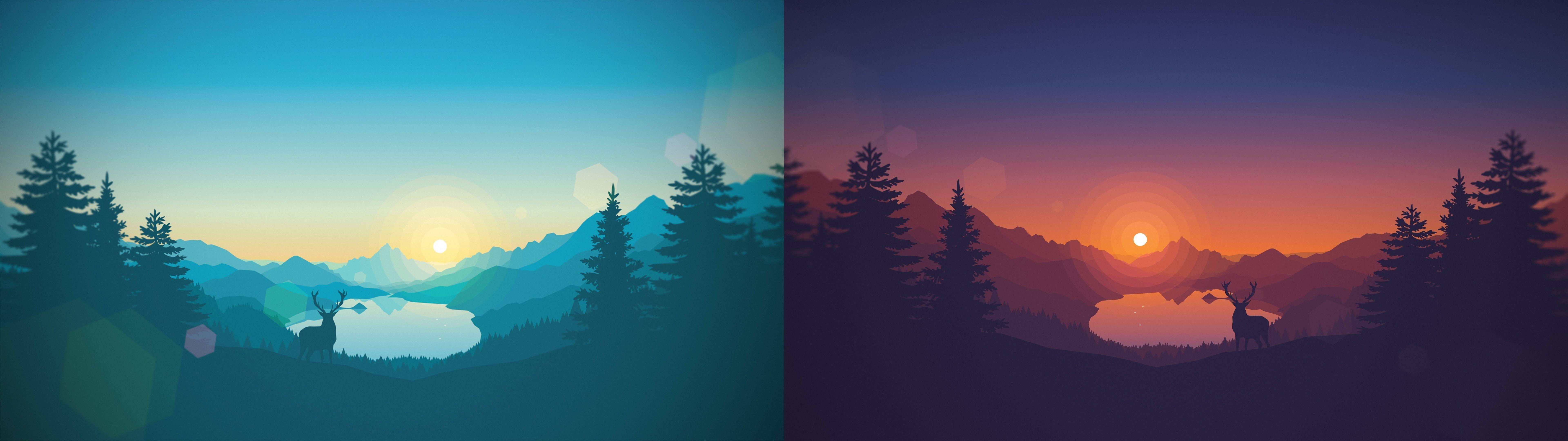 7680x2160 Threw two photo together to make a minimal dual screen wallpaper [7860x2160]. Dual screen wallpaper, Minimal wallpaper, Active wallpaper