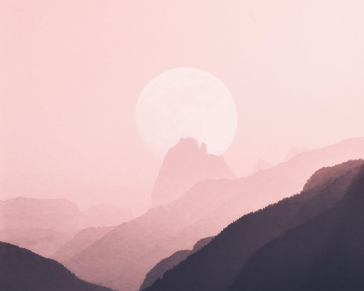 1280x1024 Download Minimal, horizon, nature, mountains, silhouette wallpaper, 1280x Standard 5: Fullscreen