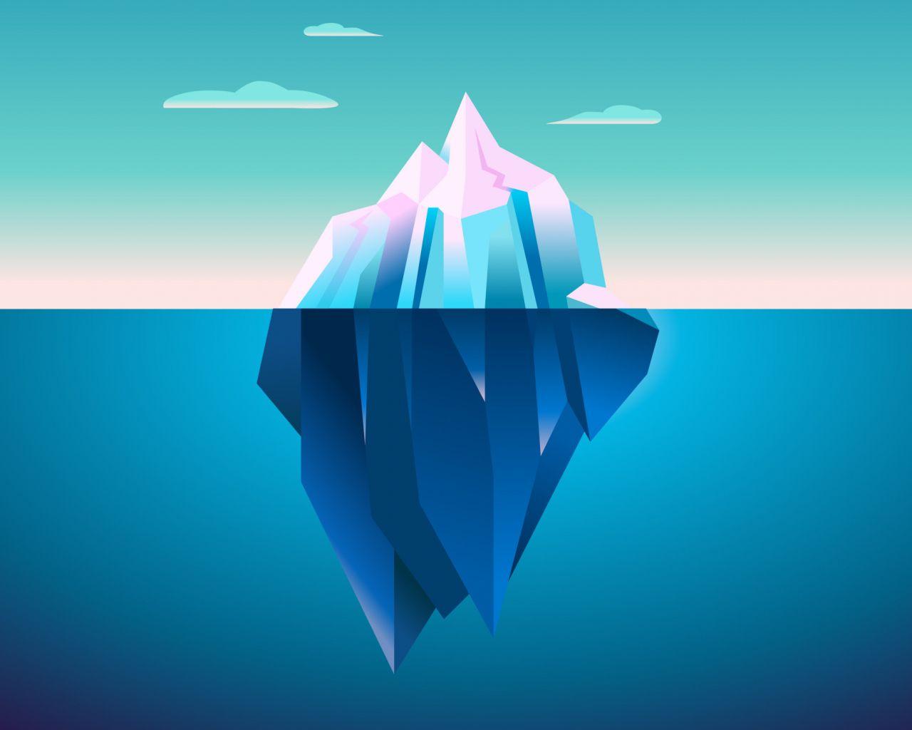 1280x1024 Download 1280x1024 wallpaper iceberg, sea, float, minimalism, standard 5: fullscreen, 1280x1024 HD image, background, 15067