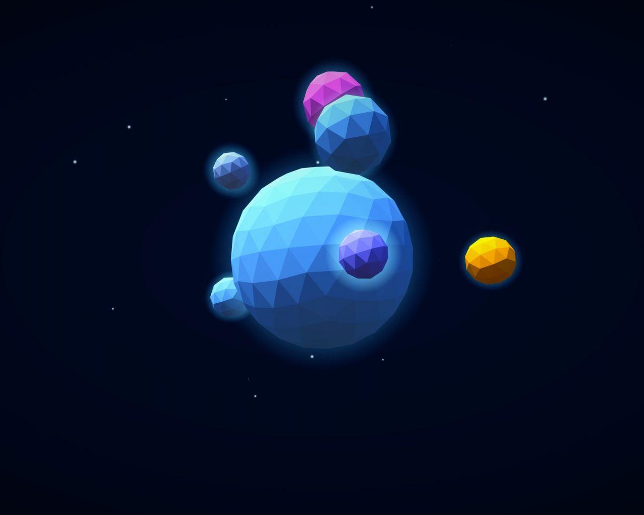 1280x1024 Download 1280x1024 wallpaper digital art, space, planets, system, minimal, standard 5: fullscreen, 1280x1024 HD image, background, 2874