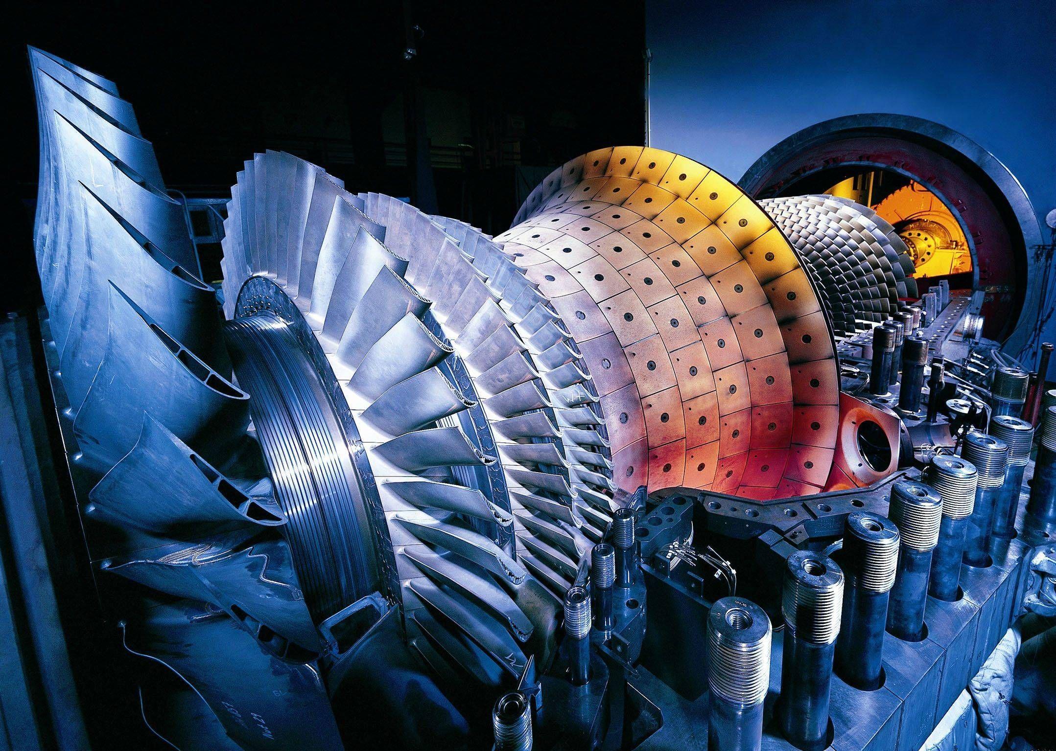 2157x1535 Siemens Gas Turbine [2157x1535]. Gas turbine, Turbine, Power plant