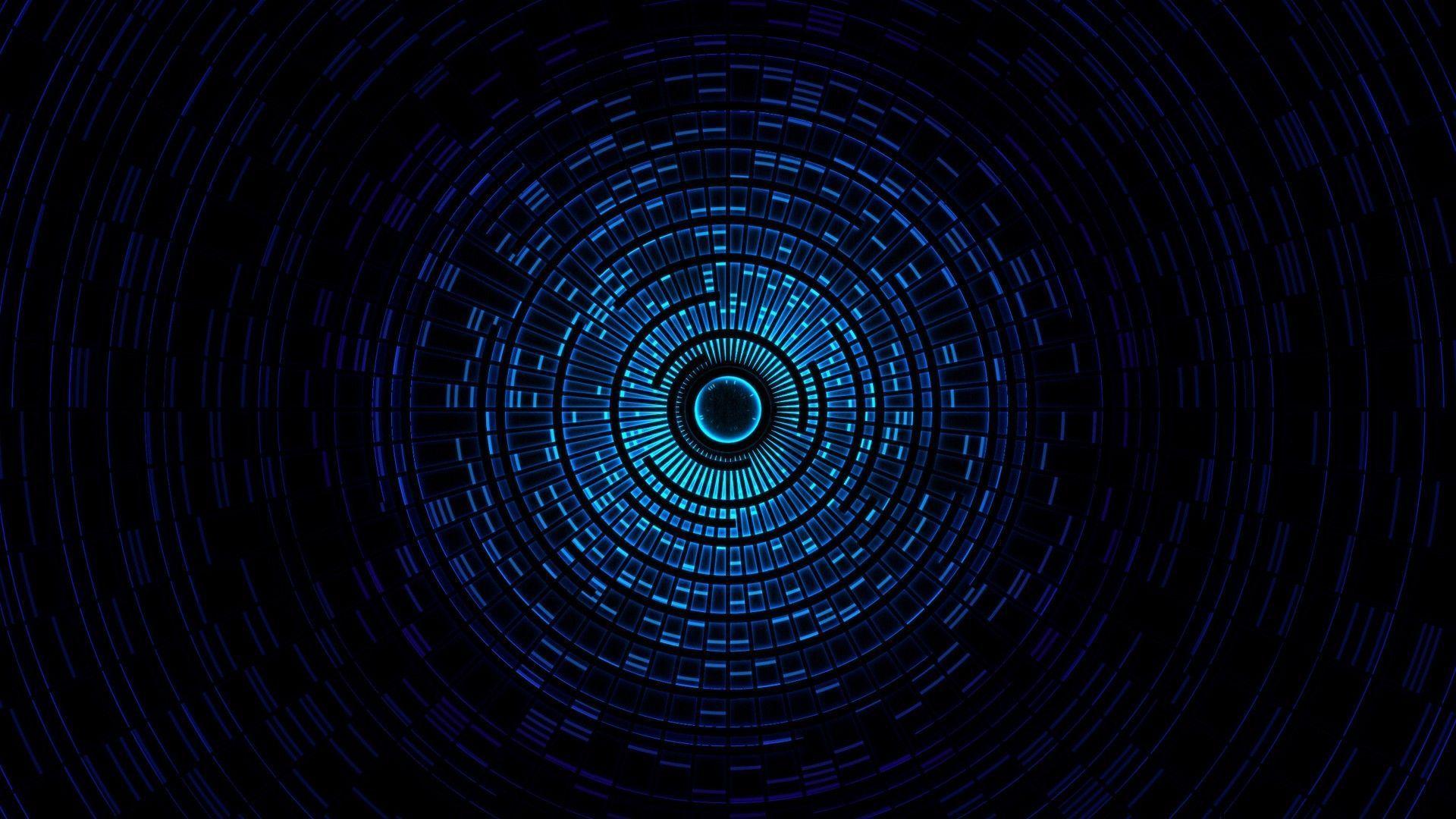 1920x1080 Tunnel Abstract HD Wallpaper. Black and blue wallpaper, Dark blue wallpaper, Blue abstract