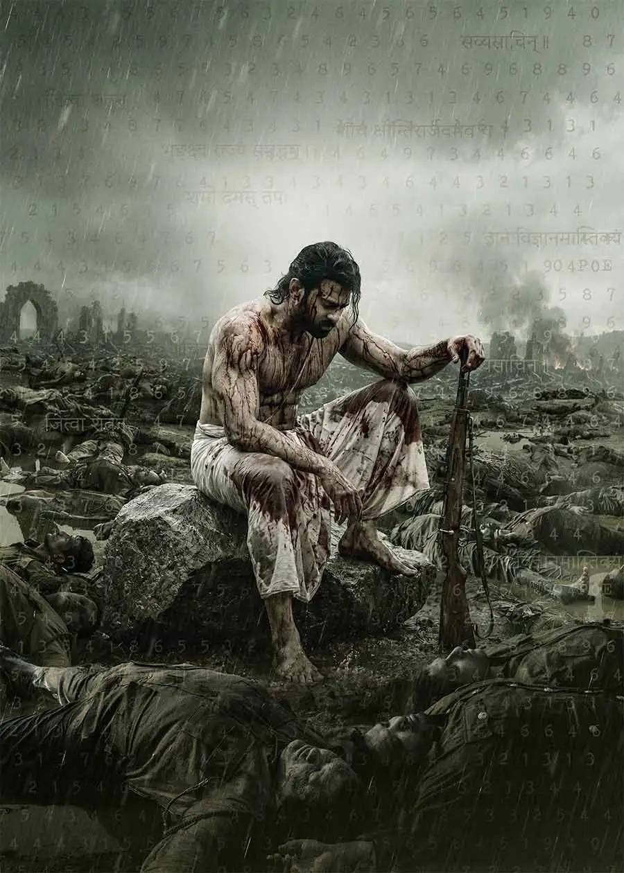 900x1260 Prabhas' Fauzi First Look Becomes Most Shared Indian Film Poster, Fans Praise Rugged New Avatar
