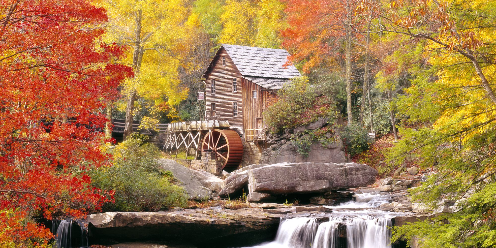 2000x1000 Water Wheel Window Well Scenes