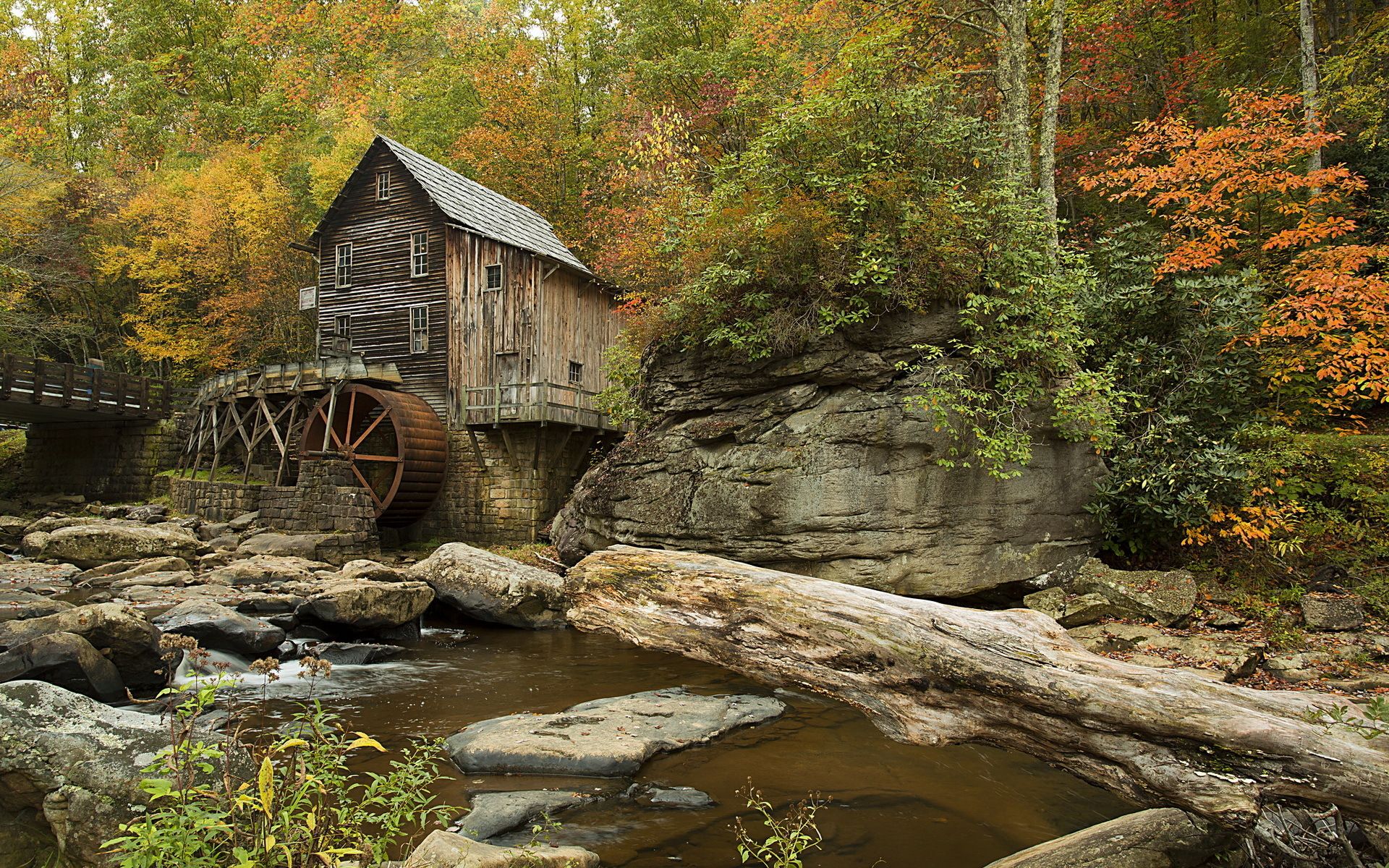 1920x1200 Download Man Made Watermill HD Wallpaperx1200