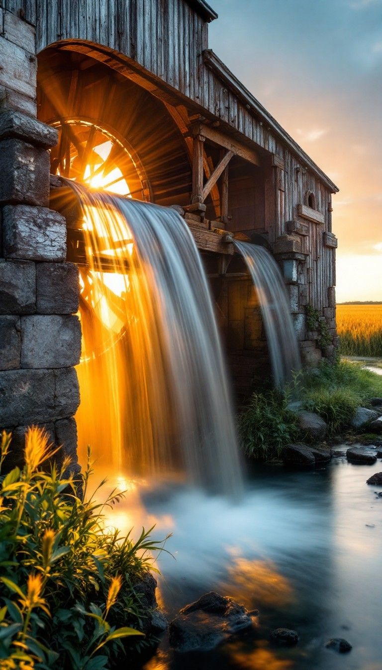 768x1344 Download Water Wheel Splashes Image, Wheel, Splashes
