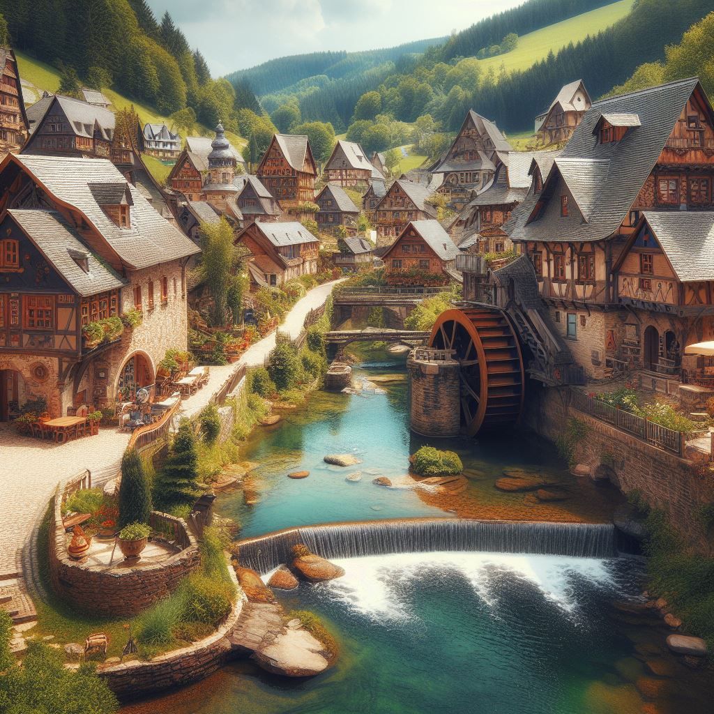 1024x1024 village with water wheel. EN World D&D & Tabletop RPG News & Reviews