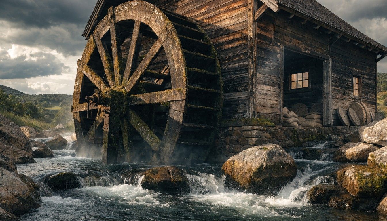 1344x768 Download Historic Mill Stream Image, Stream, Historic