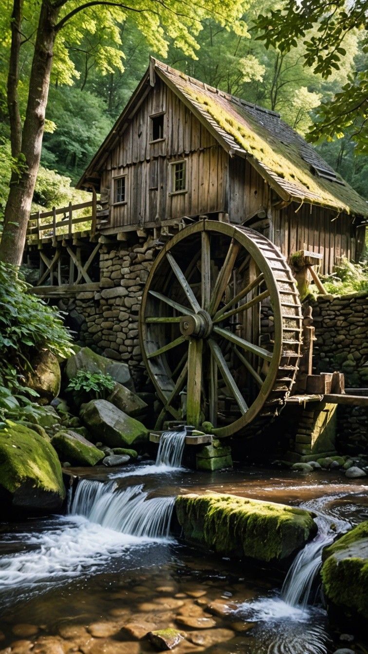 756x1344 Old Mill Background HD