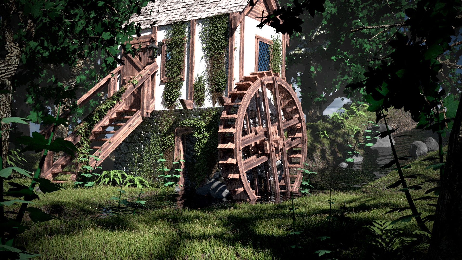 1920x1080 Justin Dolan with a water wheel