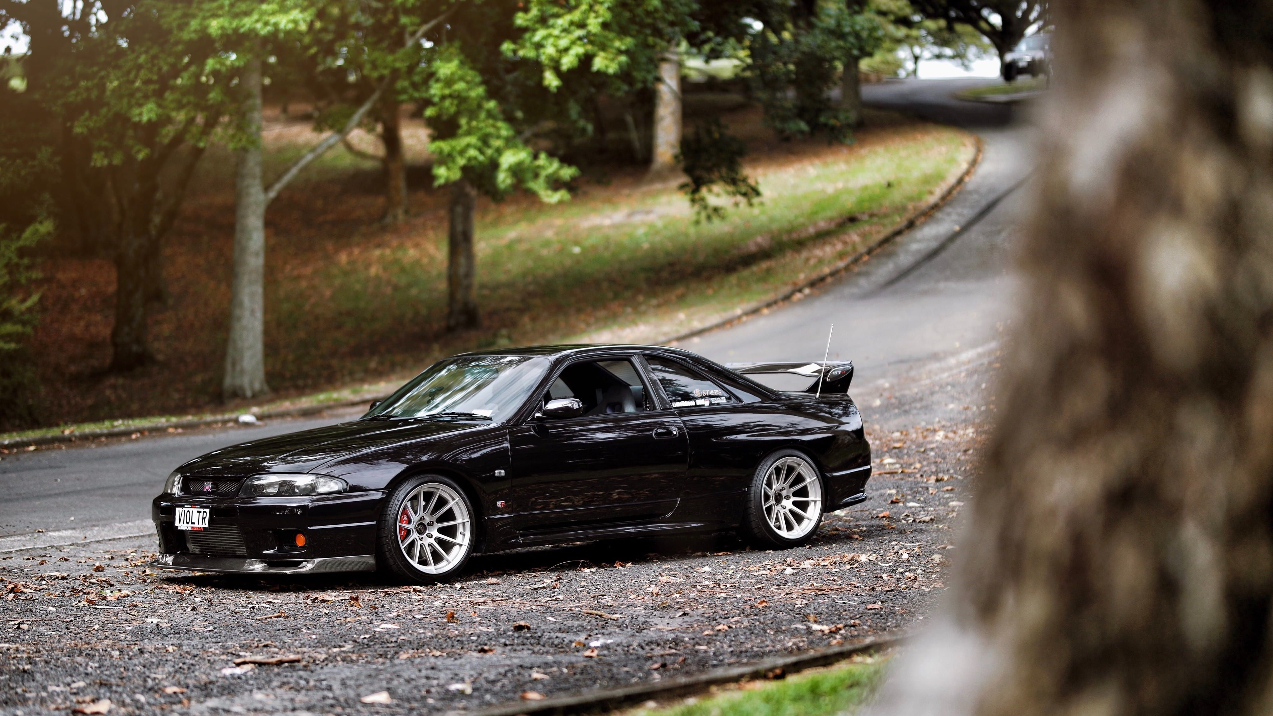 4096x2303 Wallpaper GTR, Nissan, black, road, skyline, sky, R skyline r33 for mobile and desktop, section nissan, resolution 4096x2303