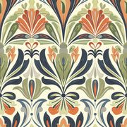 180x180 Floral Pre Pasted Wallpaper Sample Garden 8x10