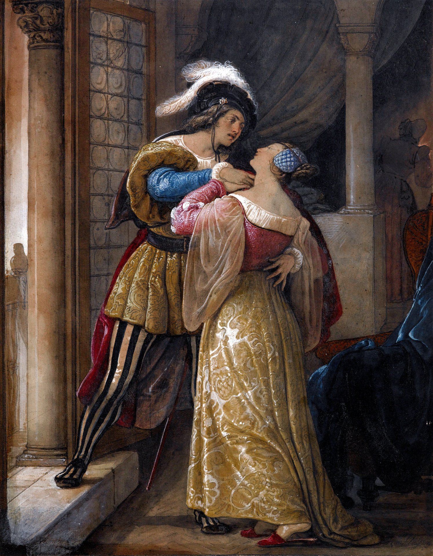 1494x1920 Francesco Hayez Romeo and JulietFXD visual art under Public domain license