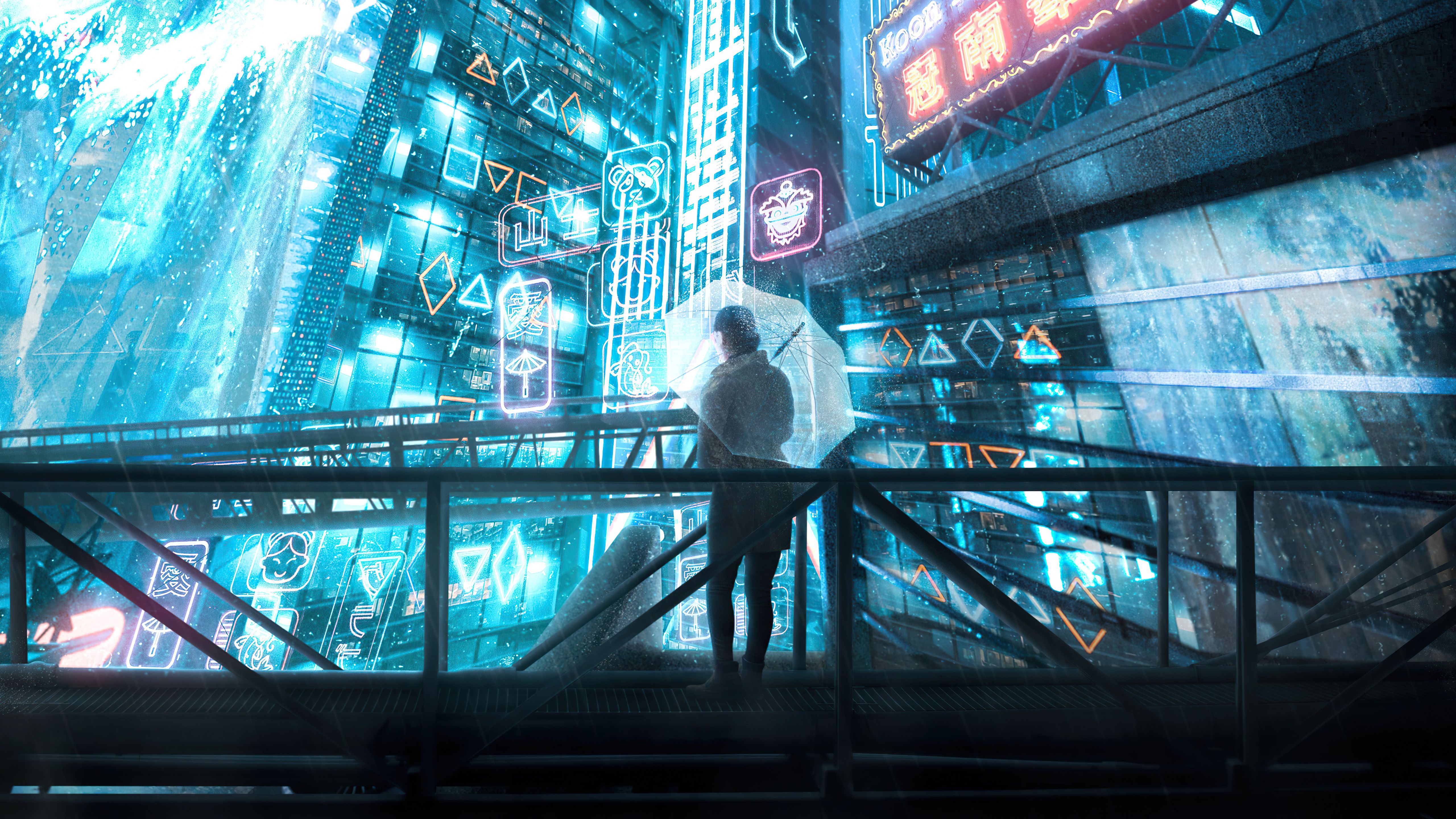 5120x2880 It Still Rains In Cyber City Wallpaper, HD Artist Wallpaper, 4k Wallpaper, Image, Background, Photos and Picture