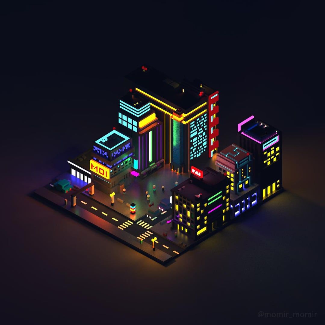 1080x1080 Cyber City Neon City Wallpaper 4K, Futuristic City, Cyber City
