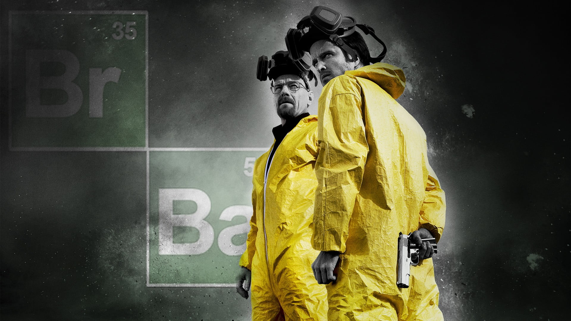 1920x1080 Two men wallpaper, selective coloring, Breaking Bad HD wallpaper