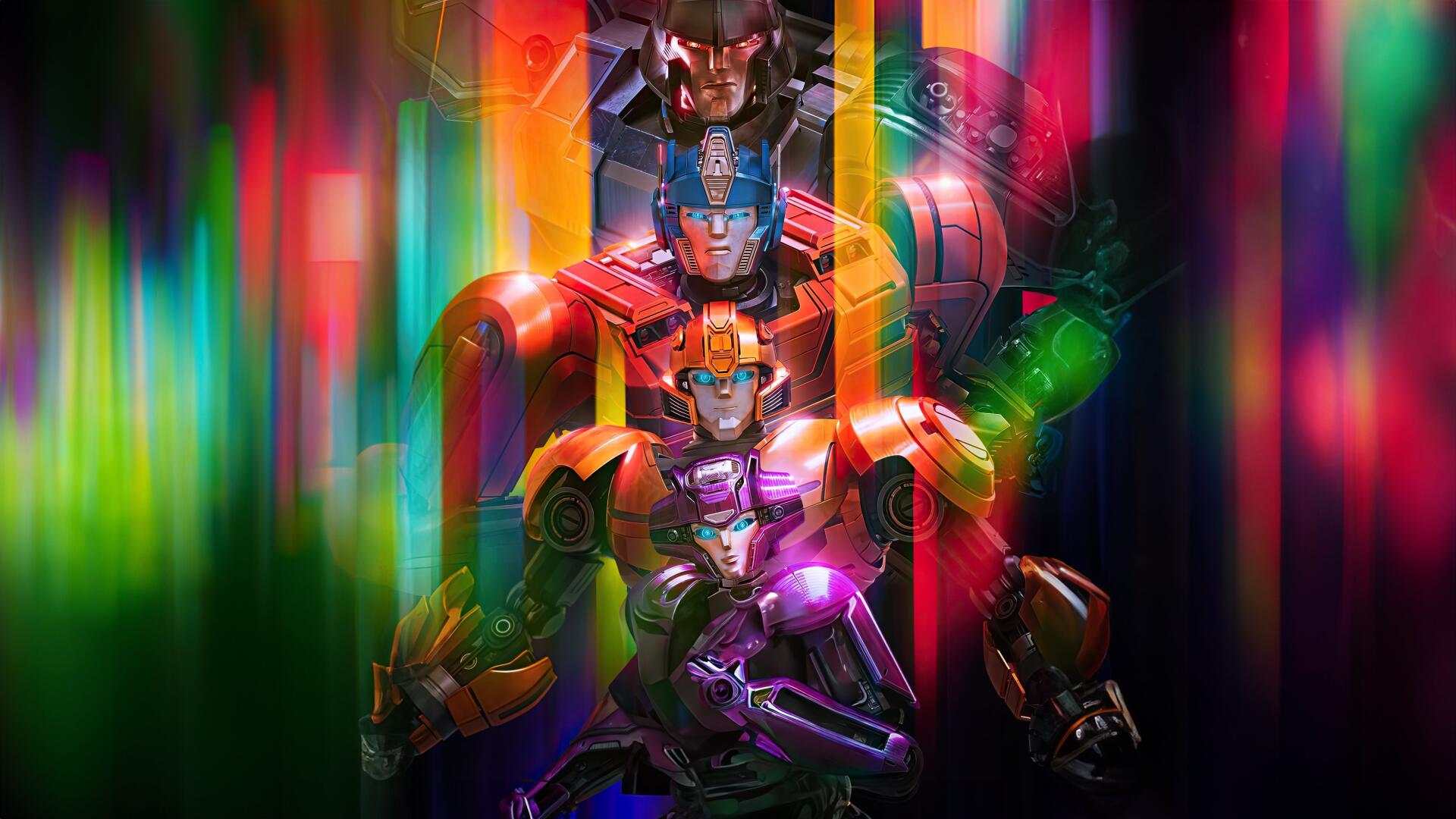 1920x1080 Transformers One 4K Ultra HD Wallpaper: Epic Robot Clash in Vivid Colorful Lightsx2880
