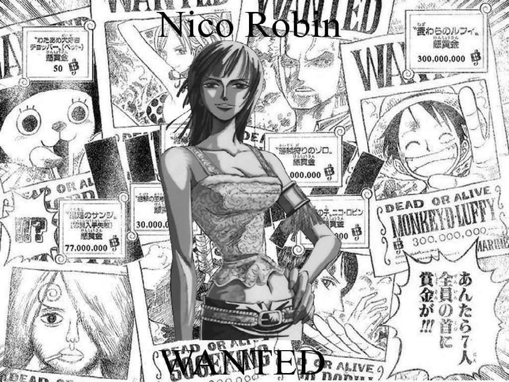 1024x768 Nico Robin Manga Wallpaper