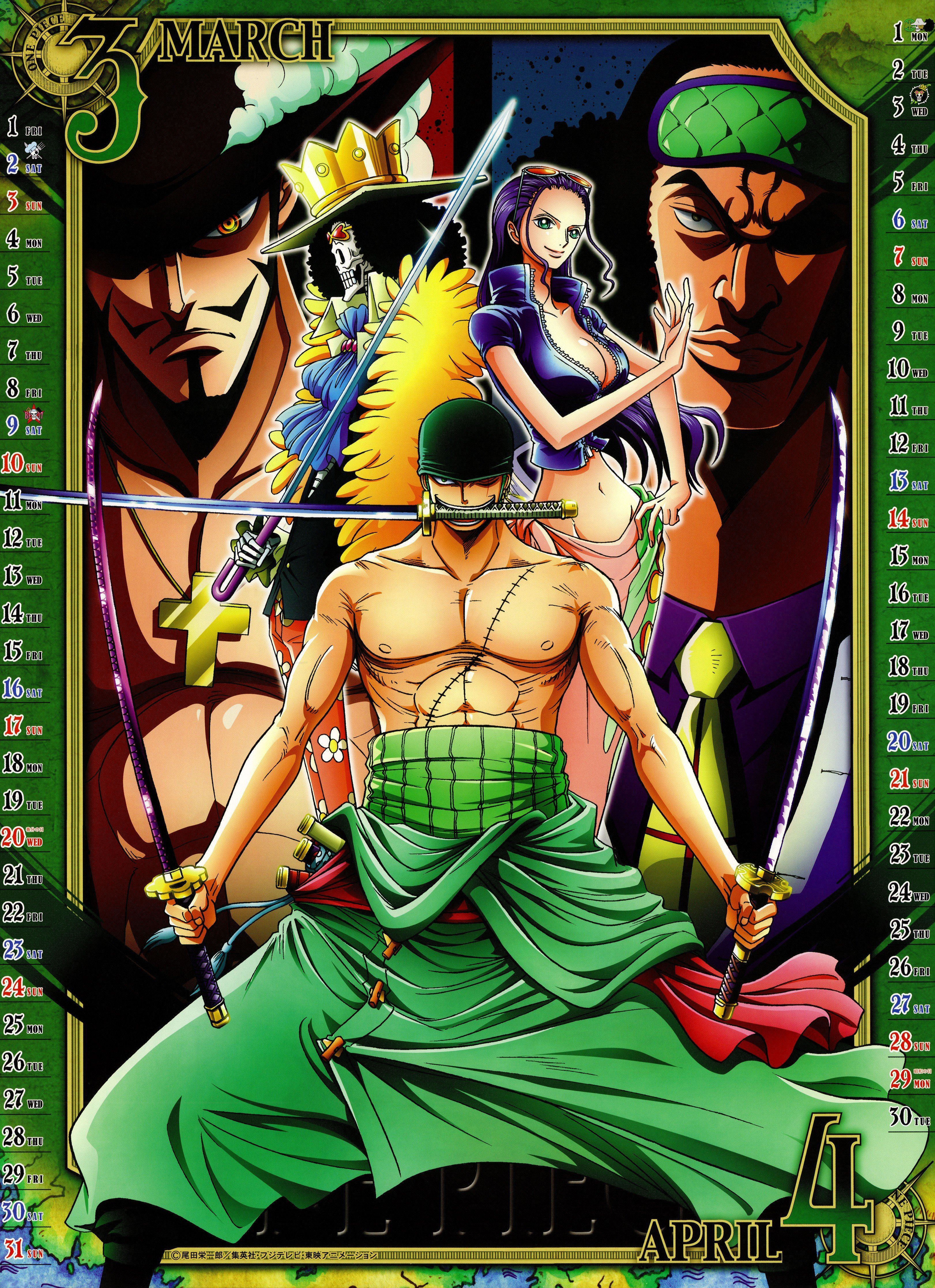 3243x4466 robin, One, Piece, anime, Roronoa, Zoro, Calendar, Hawkeye, Manga, Brook, one, Piece, Aokiji Wallpaper HD / Desktop and Mobile Background