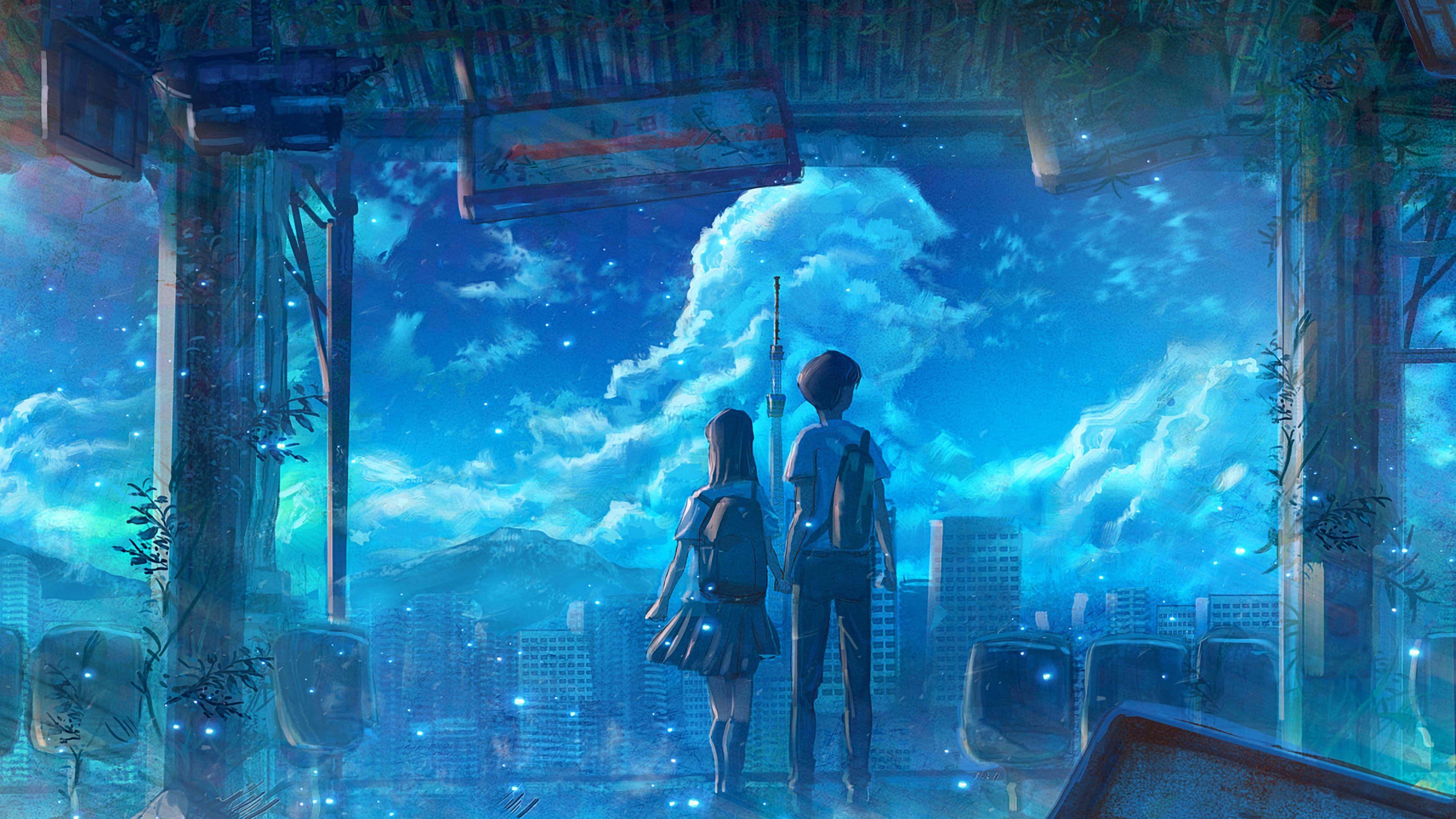 3840x2160 Anime Couple Wallpaper HD 105247