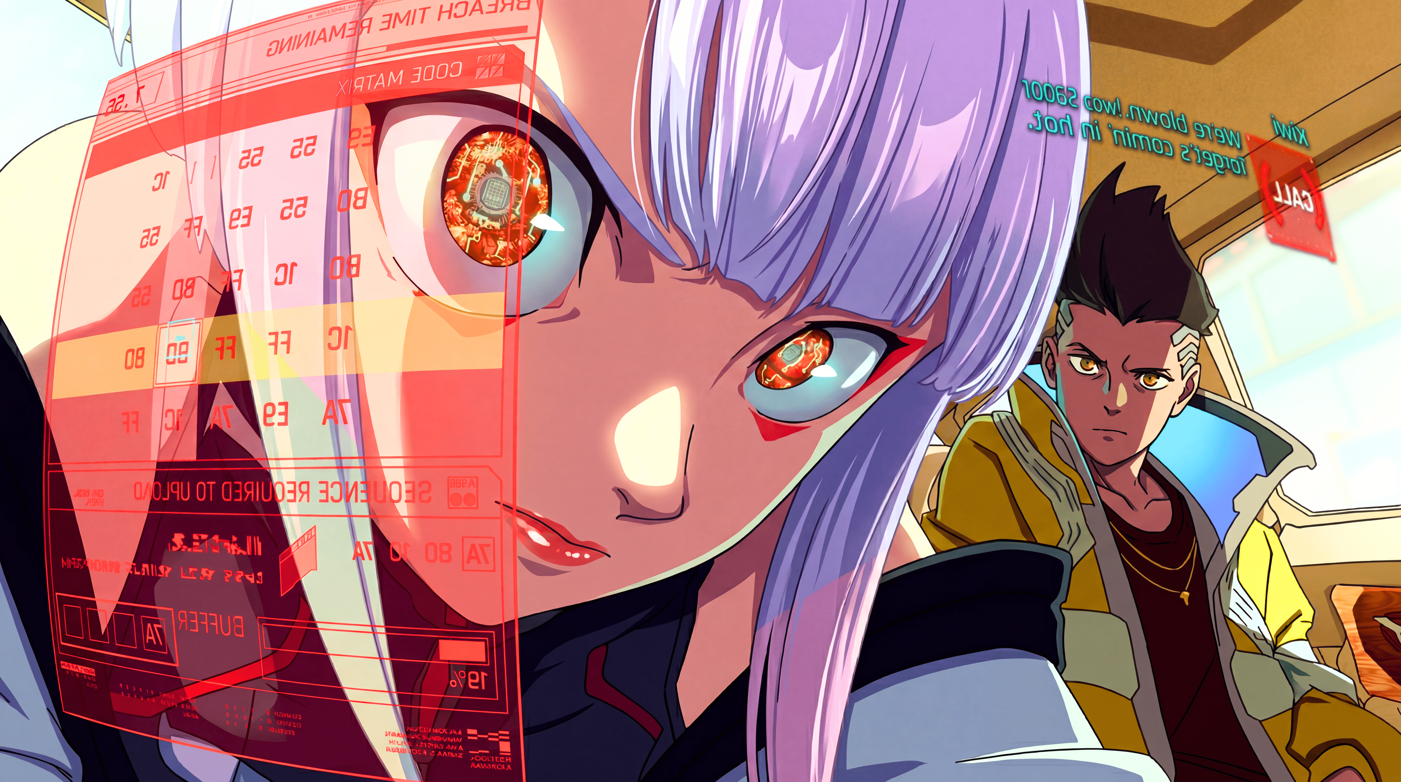 5504x3072 Cyberpunk Edgerunners and David 4k Wallpaper
