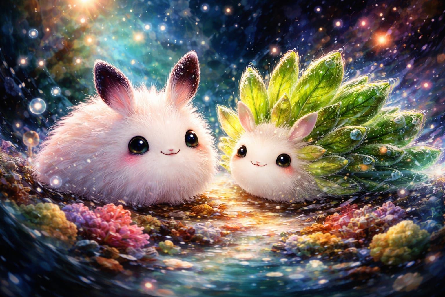 1536x1024 Sea Bunnies and Leaf Sheep in Ethereal Lights