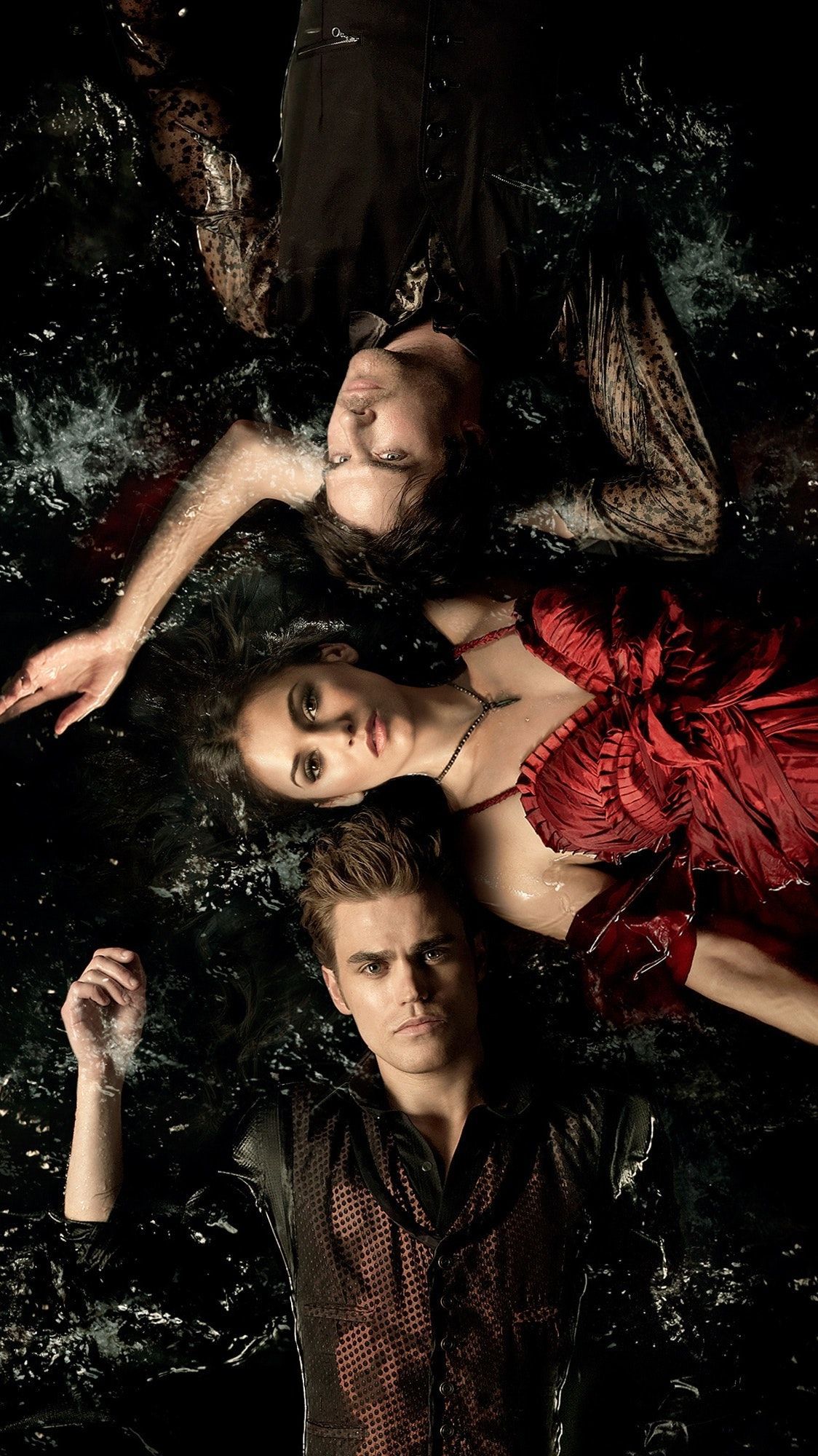 1124x2000 Wallpaper Ian Somerhalder, The Vampire Diaries, Damon Salvatore, Stefan Salvatore, Elena Gilbert, Background Free Image