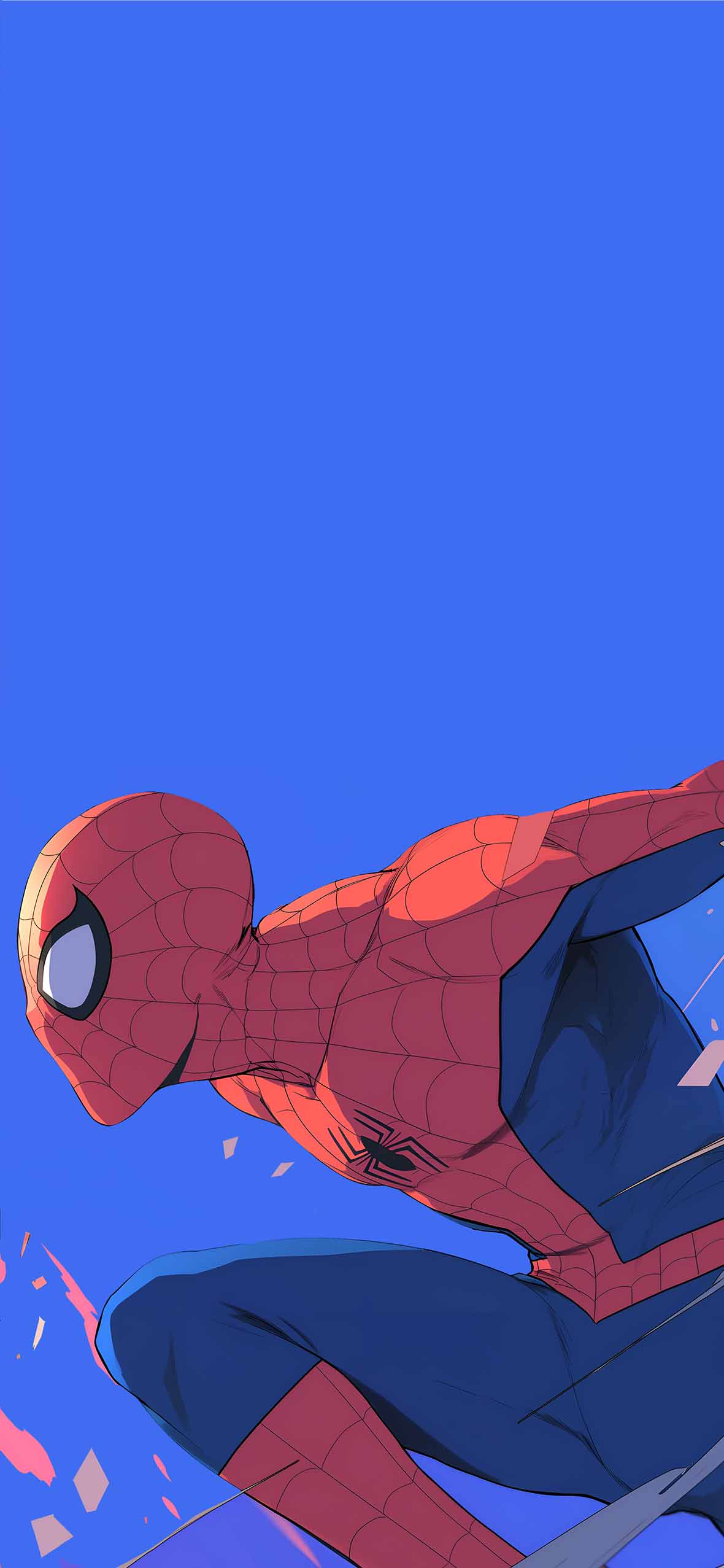 1180x2554 Spiderman & Venom Action Matching Wallpaper