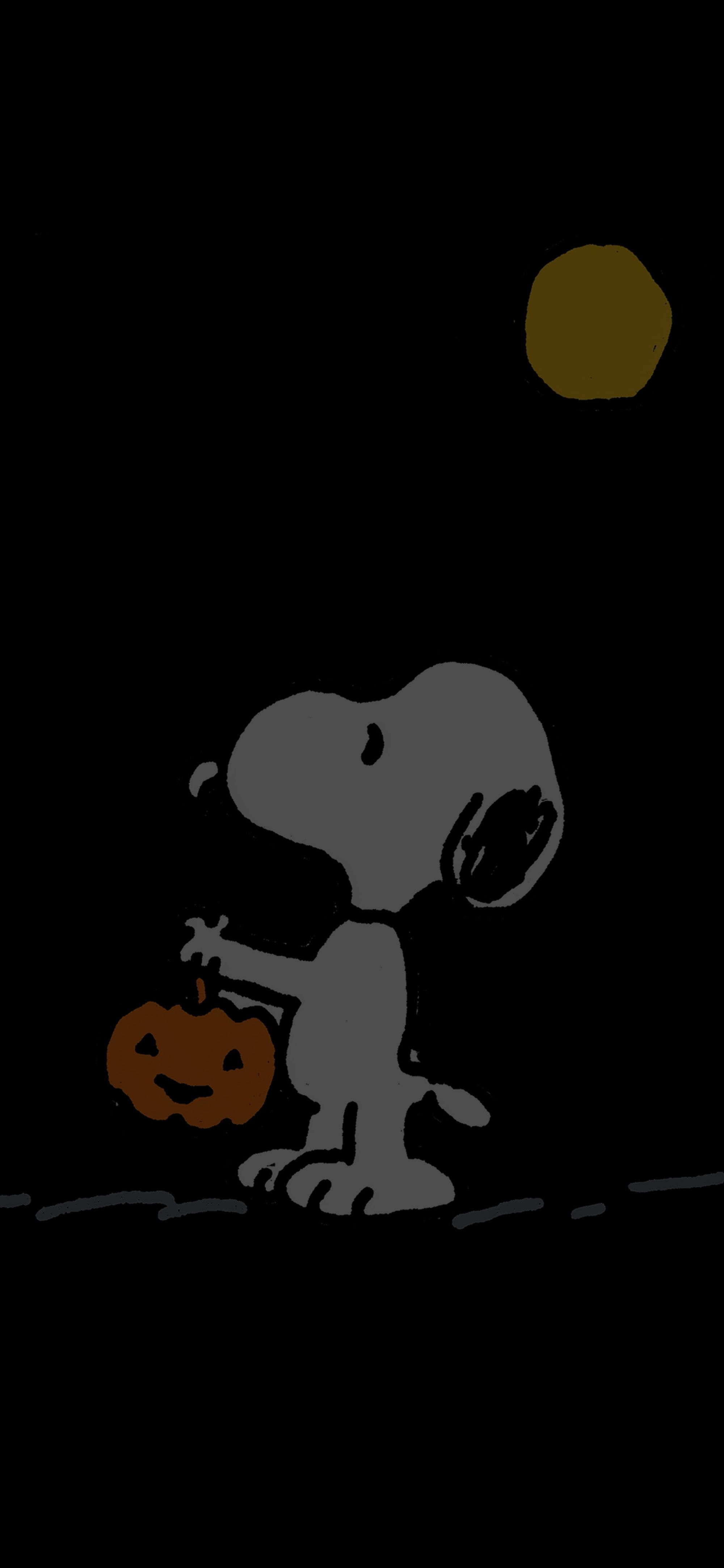 2000x4329 Snoopy Trick or Treat Cute Halloween Wallpaper