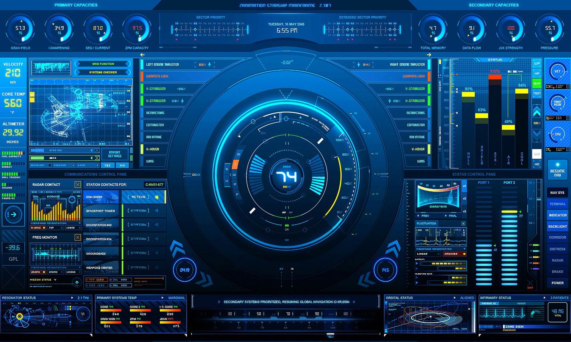 1920x1152 Futuristic Tech Wallpaper