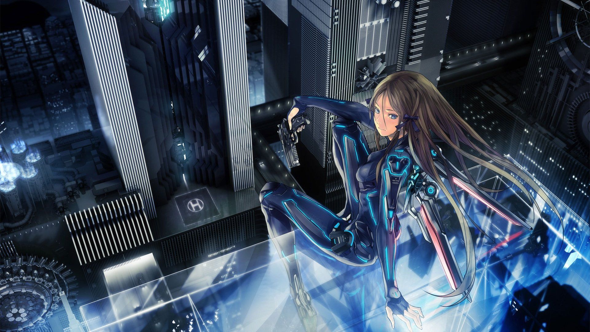 1920x1080 Sci Fi Vision: A Stunning HD Wallpaper Of A Futuristic Womanx1080