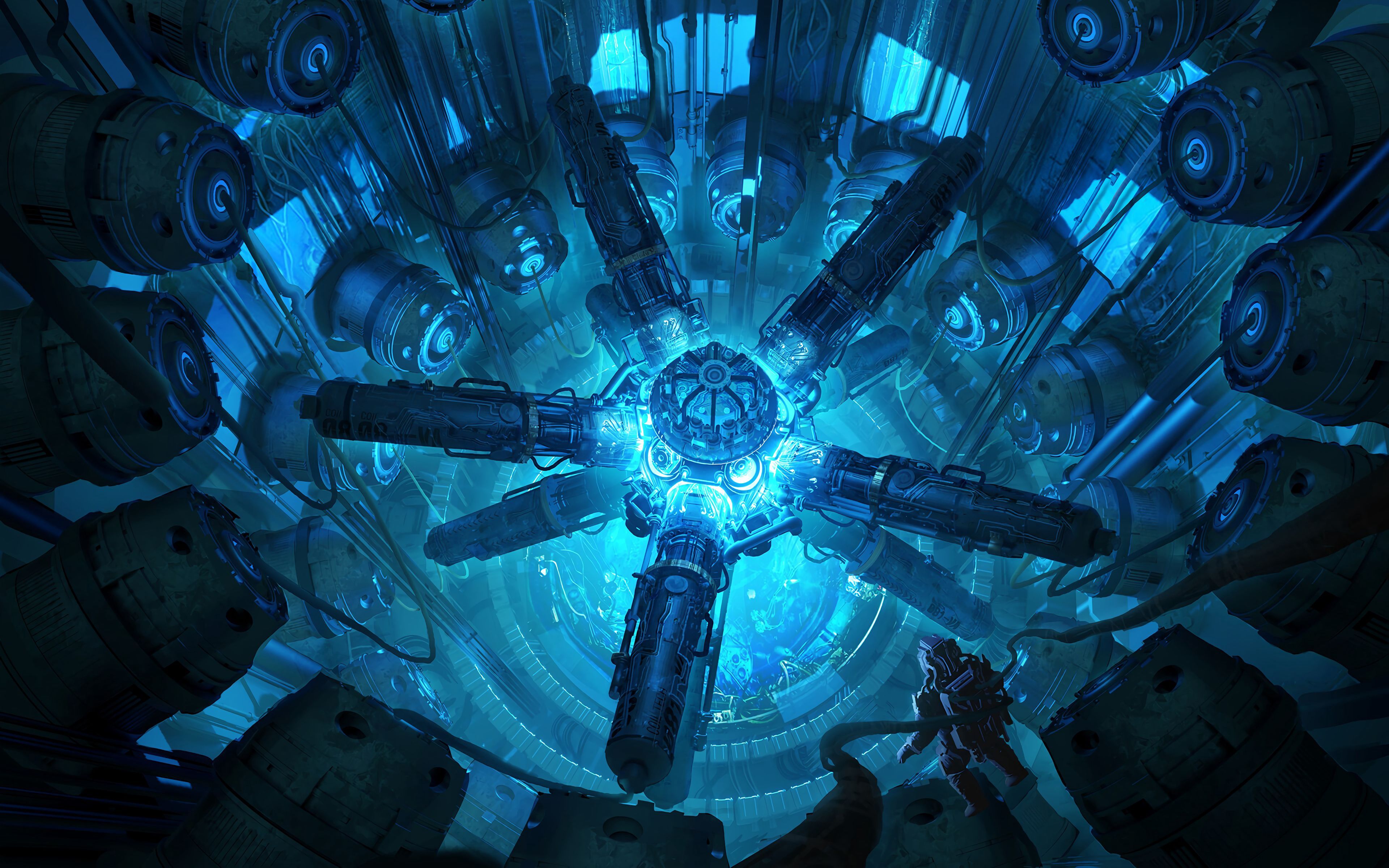 3840x2400 Download Wallpaper 3840x2400 Space Station, Astronaut, Art, Sci Fi 4k Ultra HD 16:10 HD Background