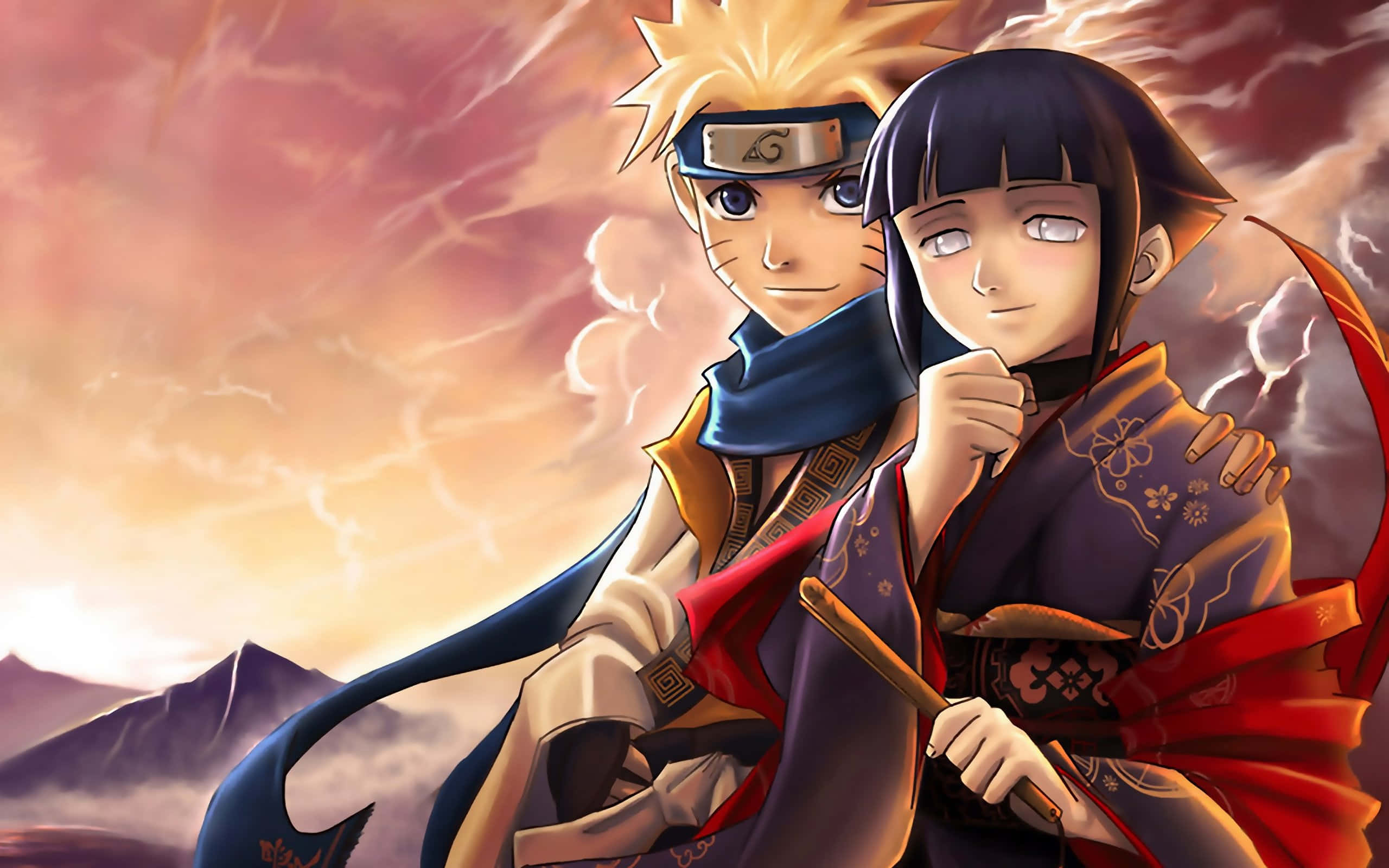 2560x1600 Download Hinata Uzumaki stands defiantly in the face of danger. Wallpaper