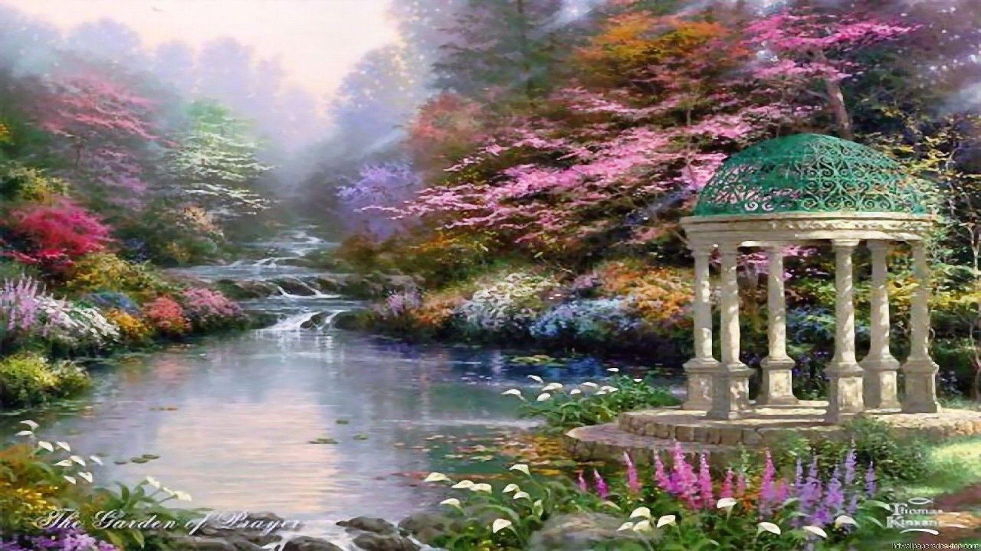 Thomas Kinkade Flower Wallpapers - Top Free Thomas Kinkade Flower ...