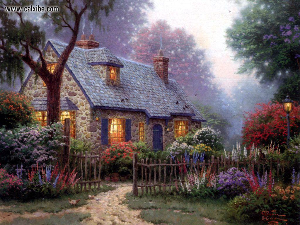 1024x768 Free Thomas Kinkade Wallpaper For Desktop