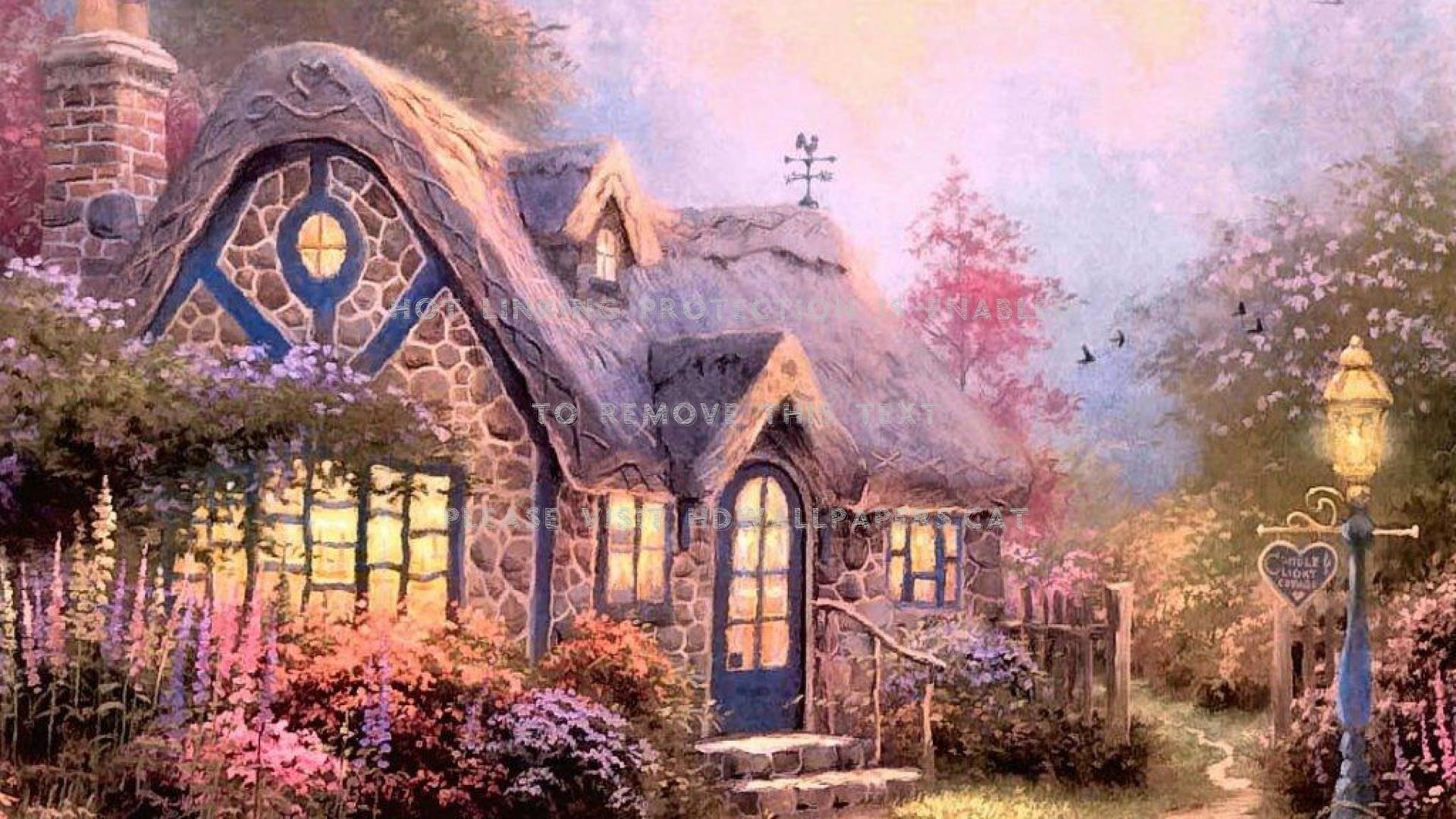 1920x1080 by thomas kinkade flower corrage evening 3D