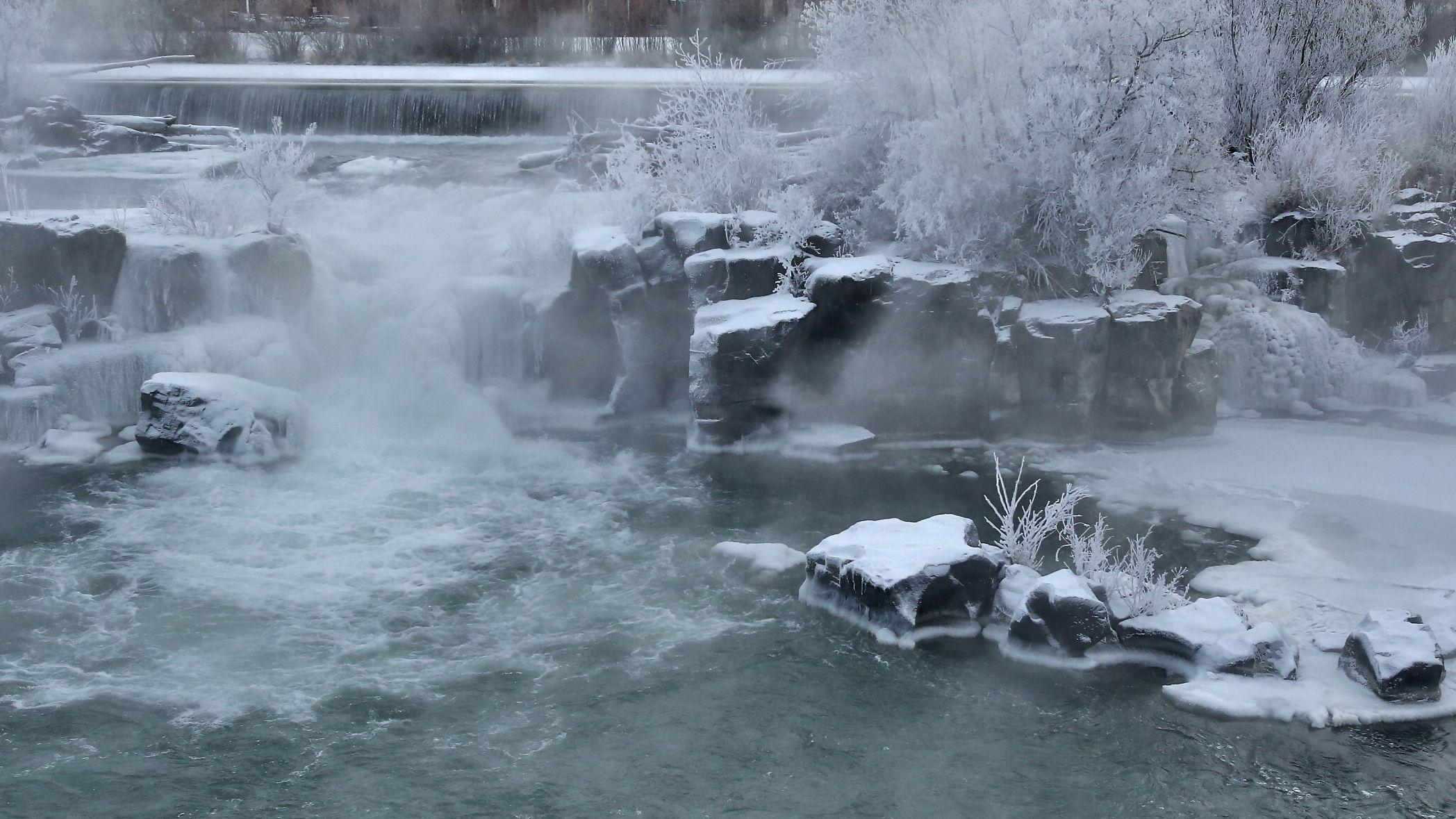 2096x1179 Wallpaper: Winter on the Falls. Idaho Falls Magazine Blog