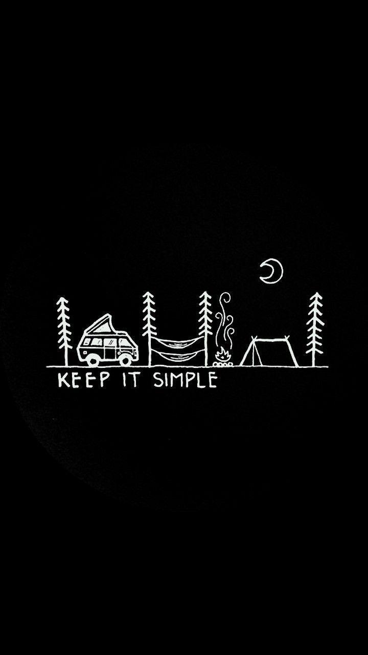 720x1280 Camping black wallpaper. Sketsa, Desain, Gambar