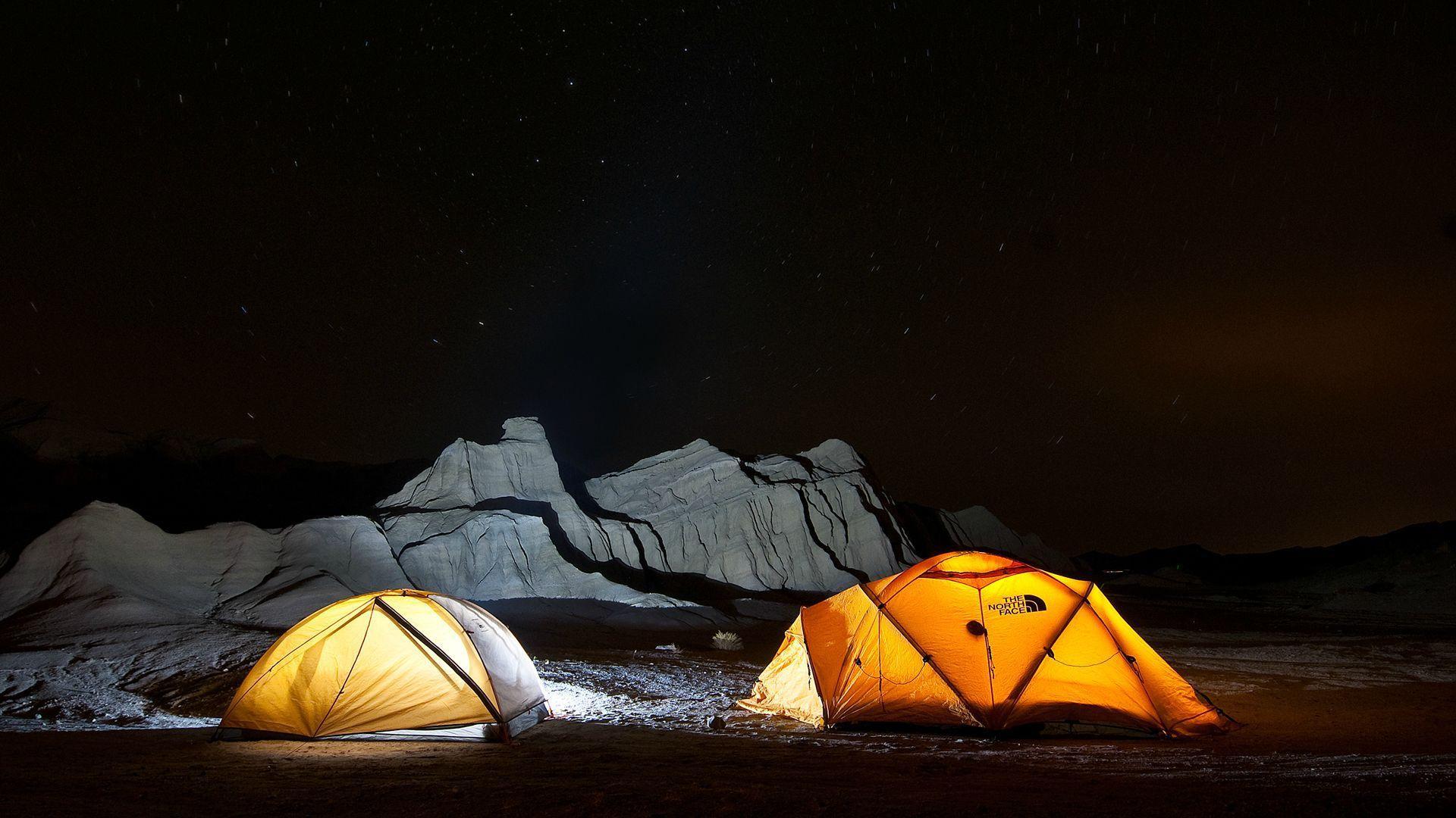 1920x1080 Beach Camp Wallpaper