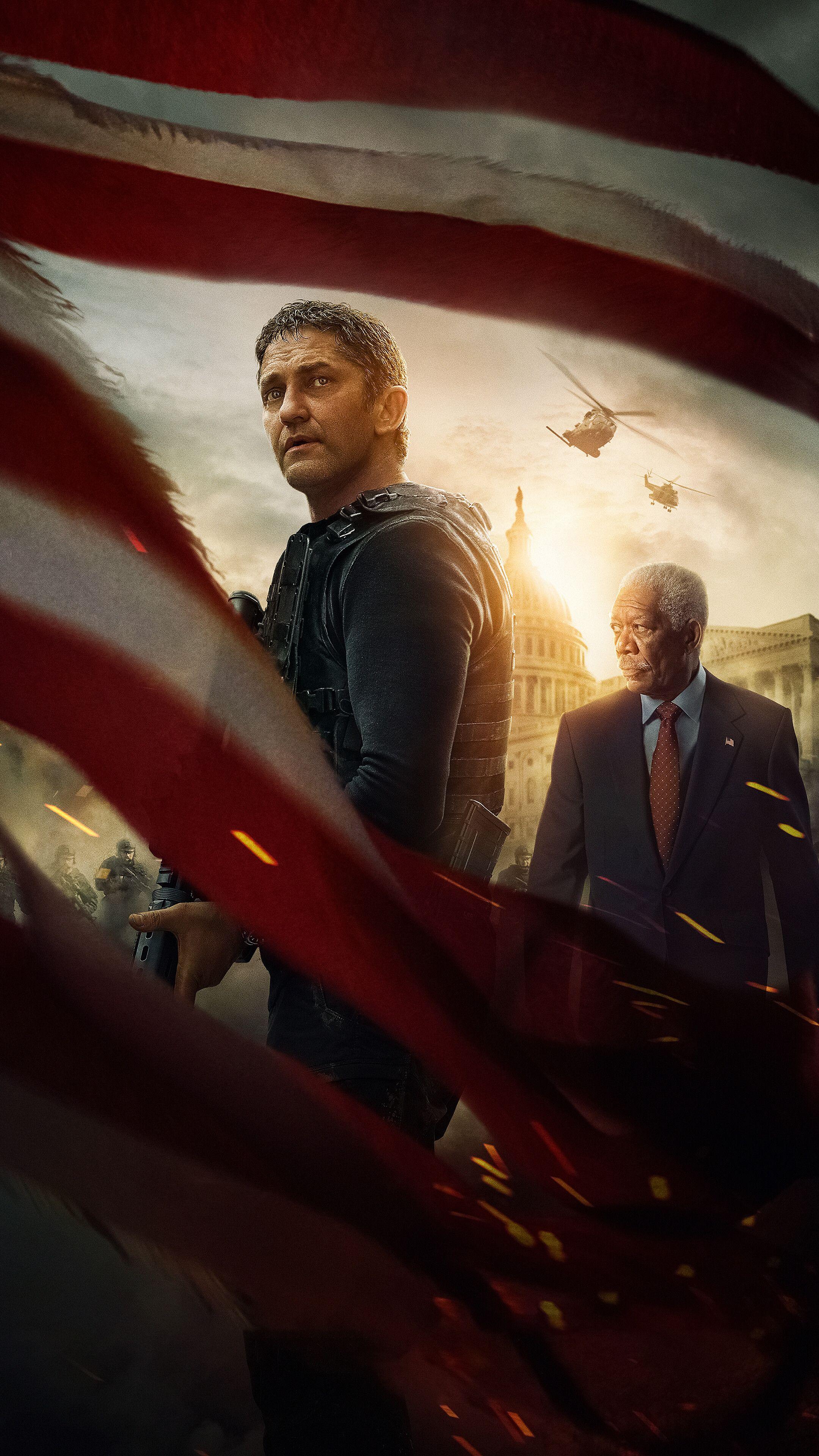2160x3840 Angel Has Fallen, Gerard Butler, Morgan Freeman, 4K phone HD Wallpaper, Image, Background, Photo and Picture
