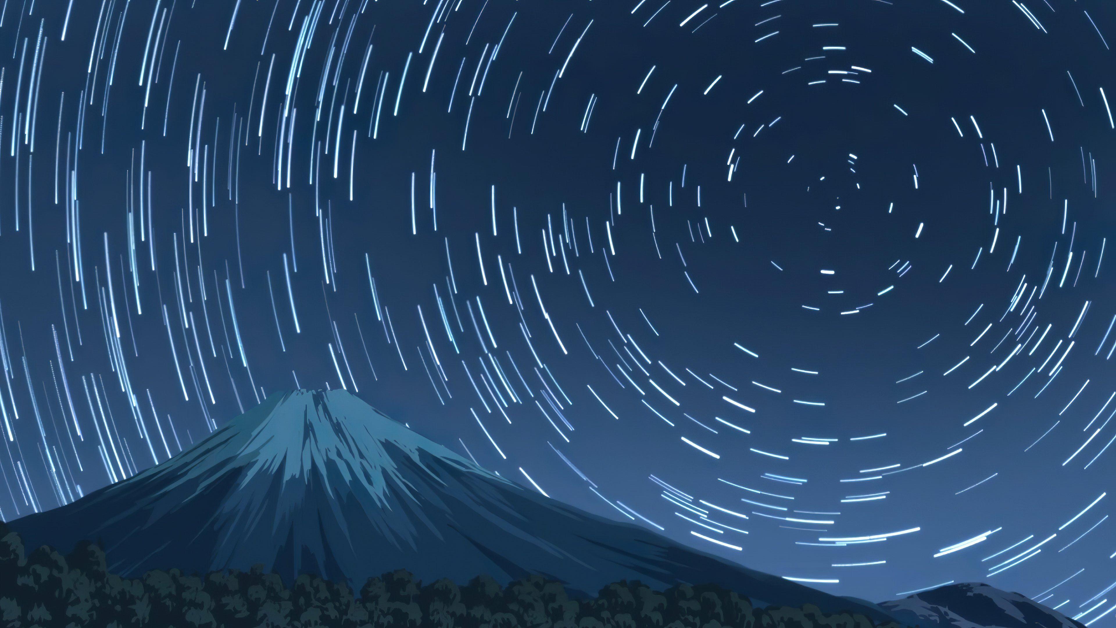 3840x2160 Mount Fuji From The Yuru Camp Wallpaper HD Wallpaper