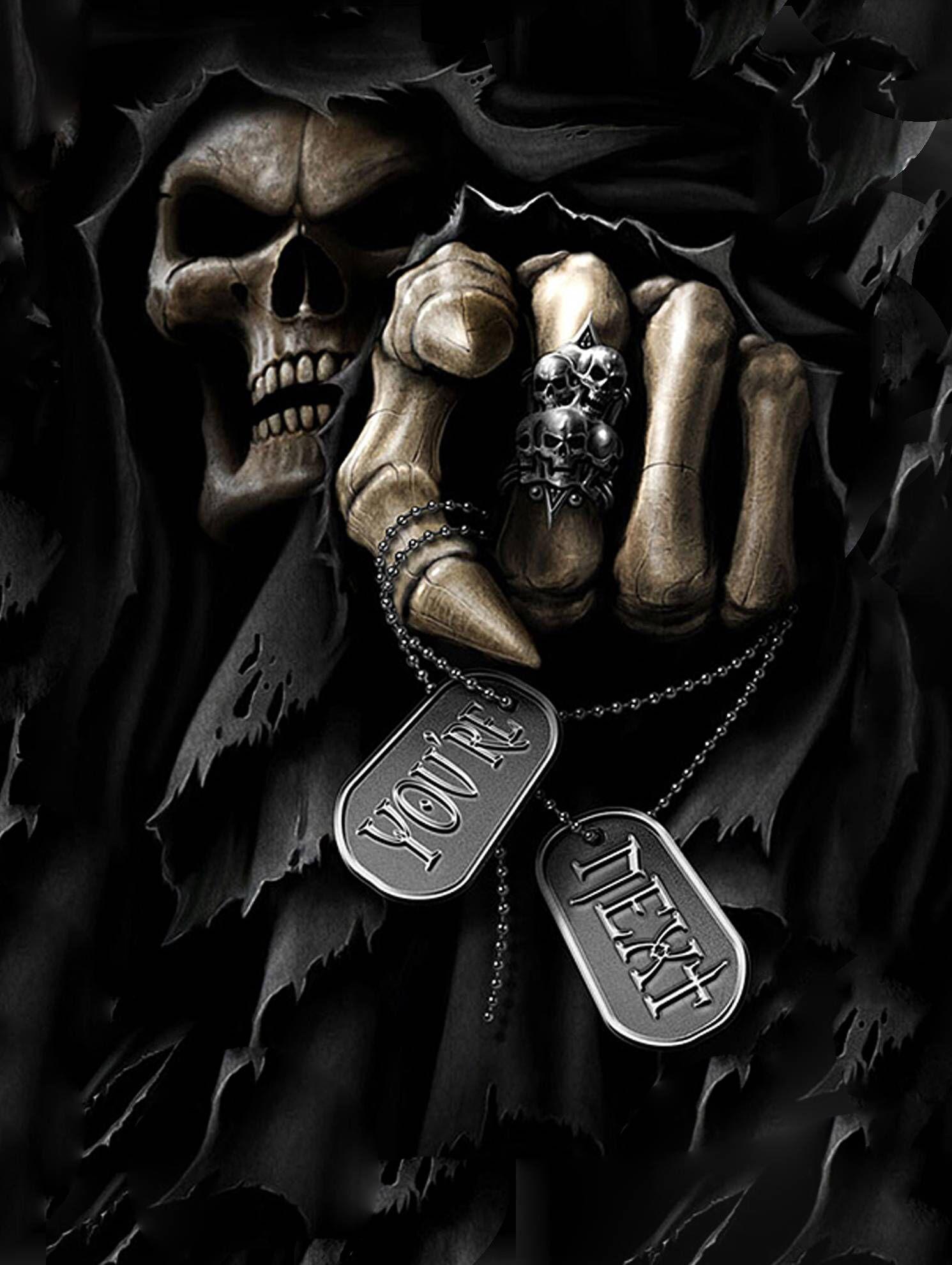 1491x1982 You are next. Skull wallpaper, Skull, 3D tattoo