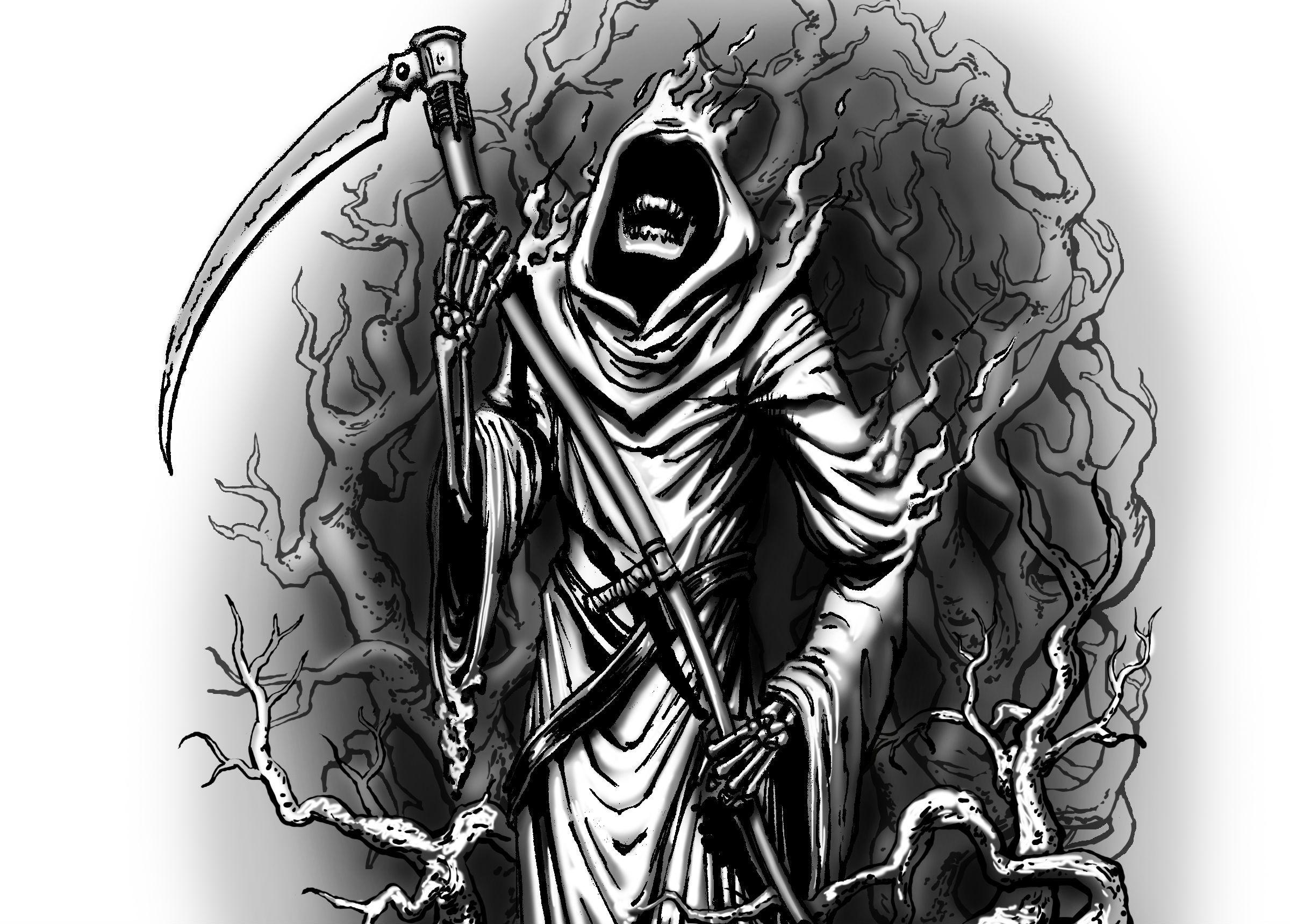 2400x1719 Scary Grim Reaper Wallpaper. Wallpaper, Wallpaper Hd, Background