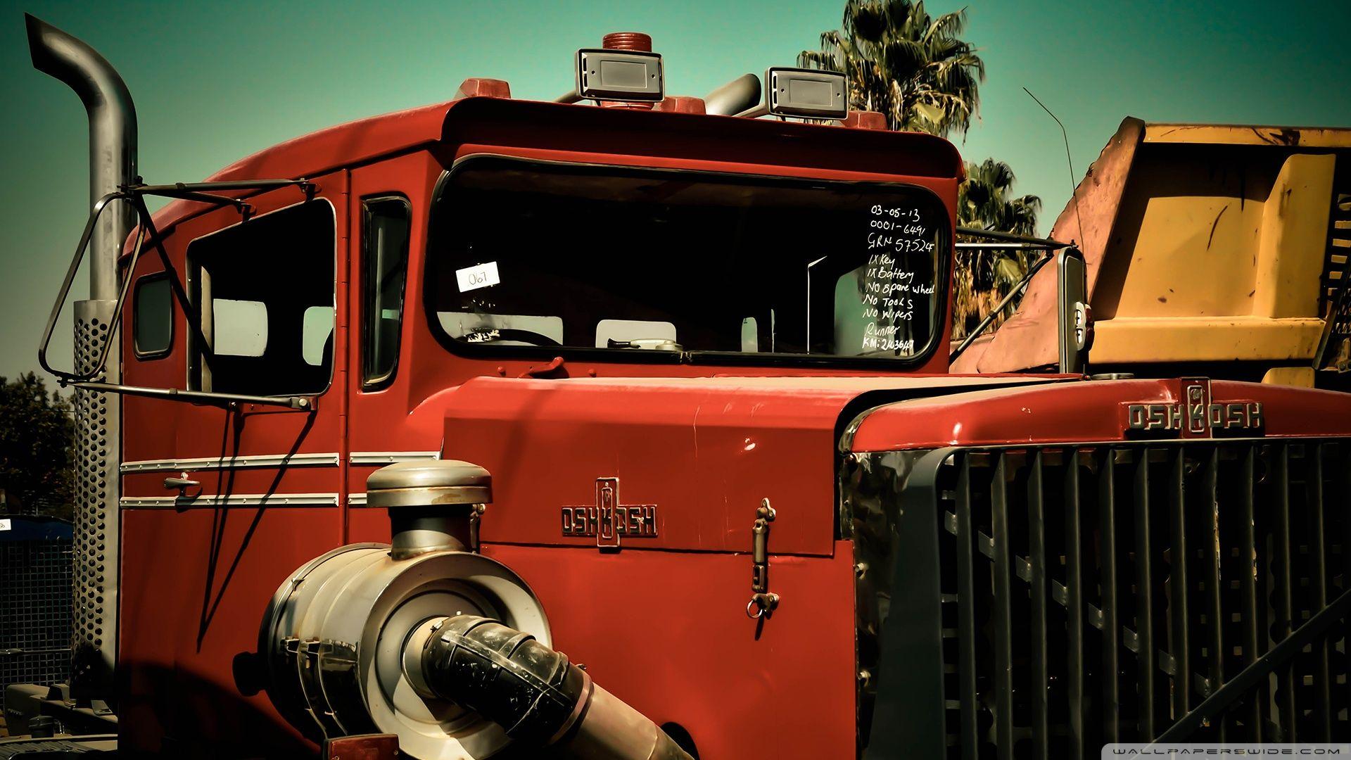 1920x1080 Old Oshkosh Truck in Junk Yard ❤ 4K HD Desktop Wallpaper for 4K