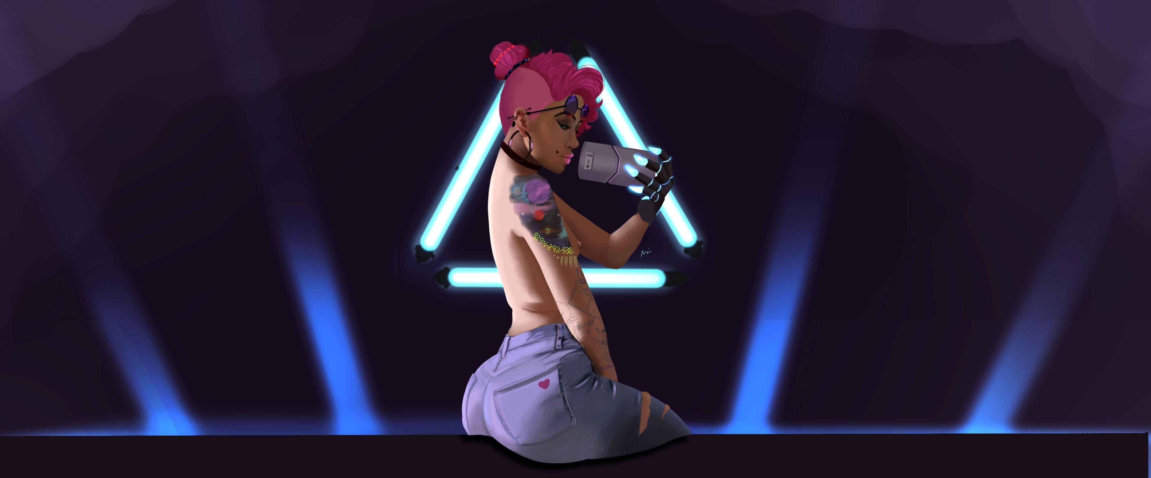 3846x1600 Cyberpunk Pinup by XavierStarr on Newgrounds