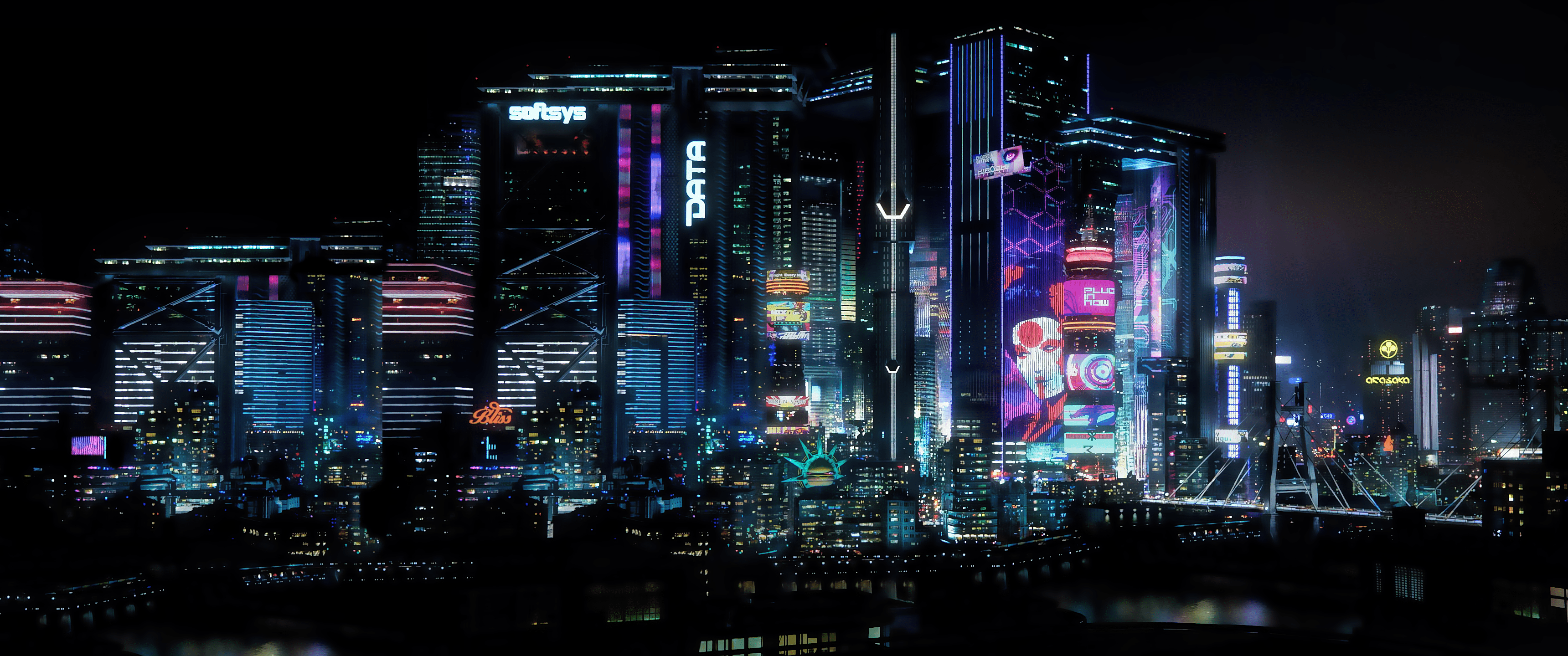 Wallpaper : 4k, ultrawide, cyberpunk, city, futuristic 3840x1750