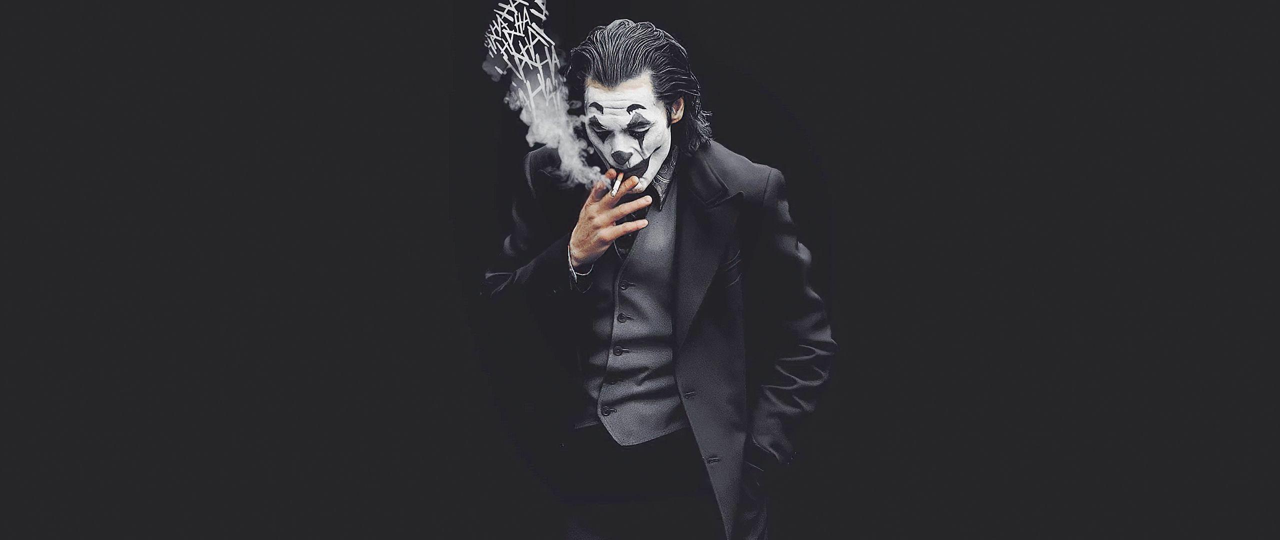 2560x1080 Joker Smoking Monochrome 2560x1080 Resolution Wallpaper, HD Superheroes 4K Wallpaper, Image, Photo and Background
