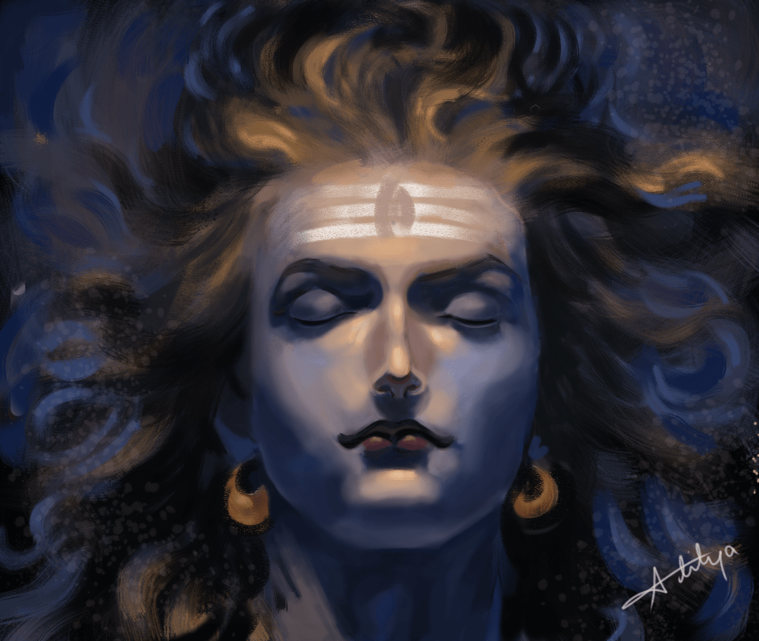 1080x913 Lord Shiva Digital painting